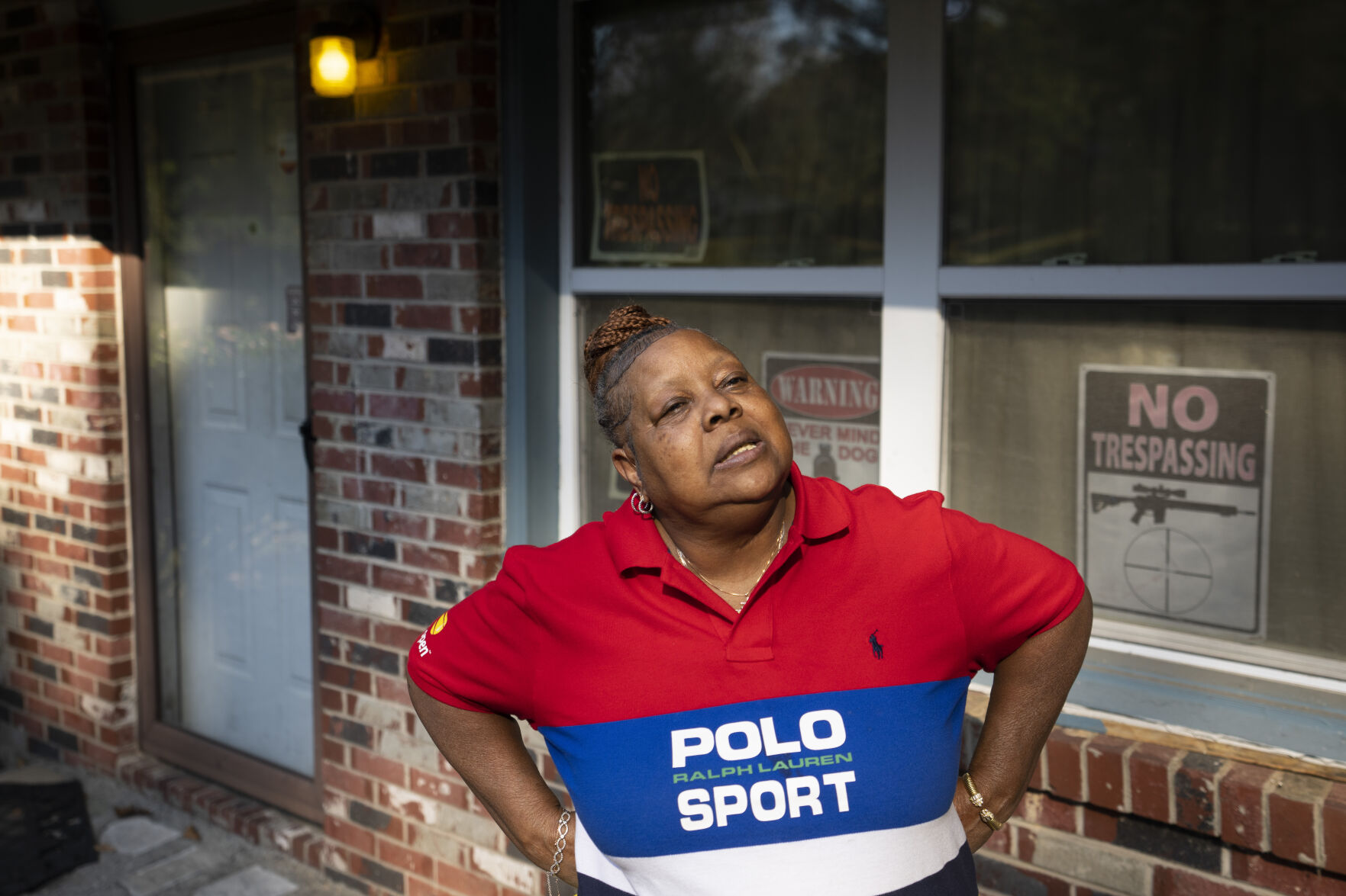 <p>Georgia voter Cynthia Jones speaks in front of her home where she and her disabled sister live, Thursday, Nov. 3, 2022, in Atlanta. The Atlanta native sees a country split between haves and have nots. (AP Photo/John Bazemore)</p>   PHOTO CREDIT: John Bazemore - staff, AP