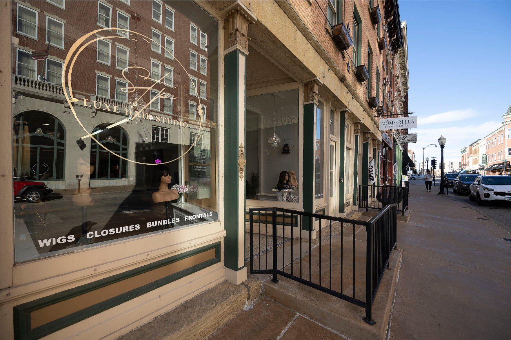 Exterior of STP Luxe Hair Studio on Main Street in Dubuque.    PHOTO CREDIT: Stephen Gassman