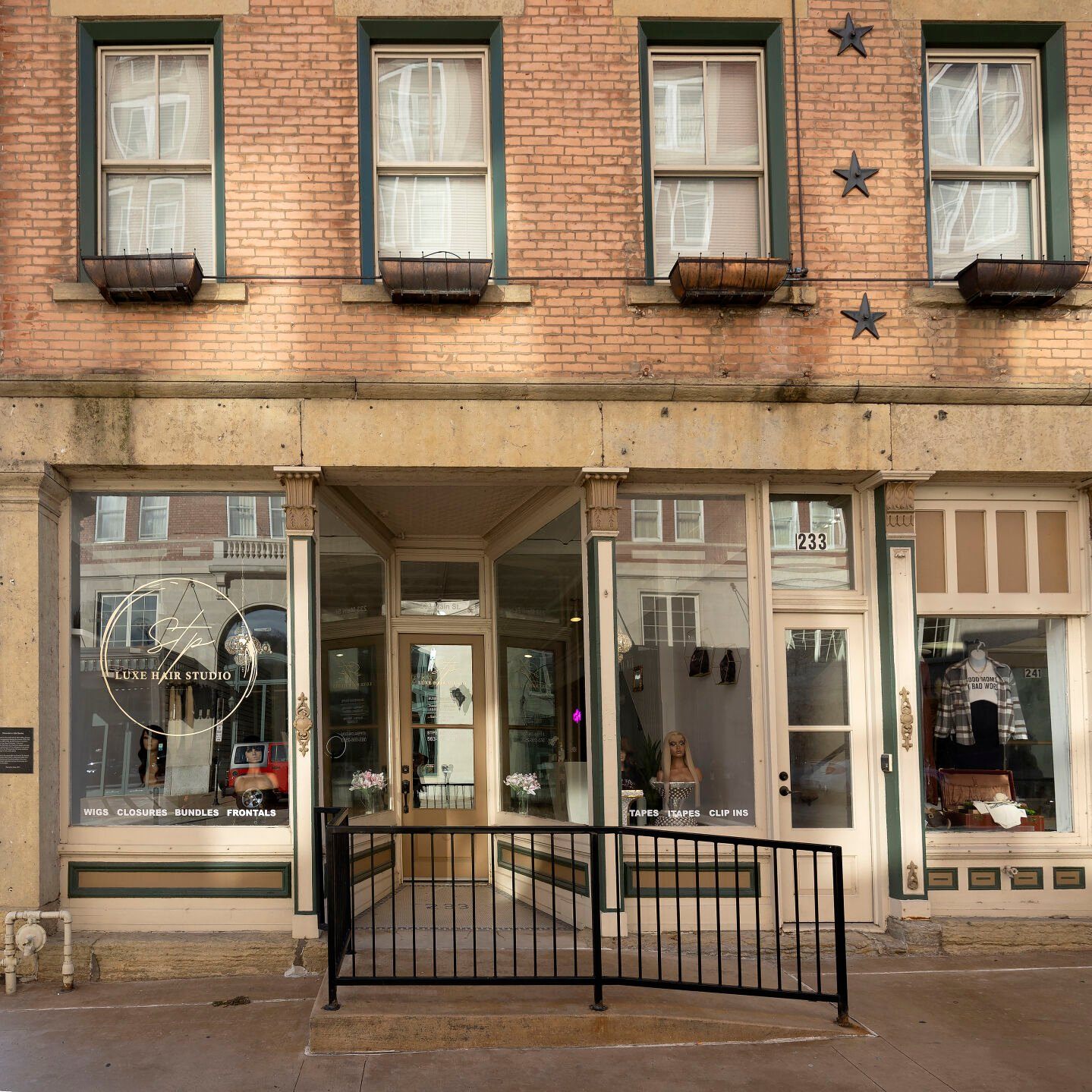 The exterior of STP Luxe Hair Studio in Main Street in Dubuque.    PHOTO CREDIT: Stephen Gassman