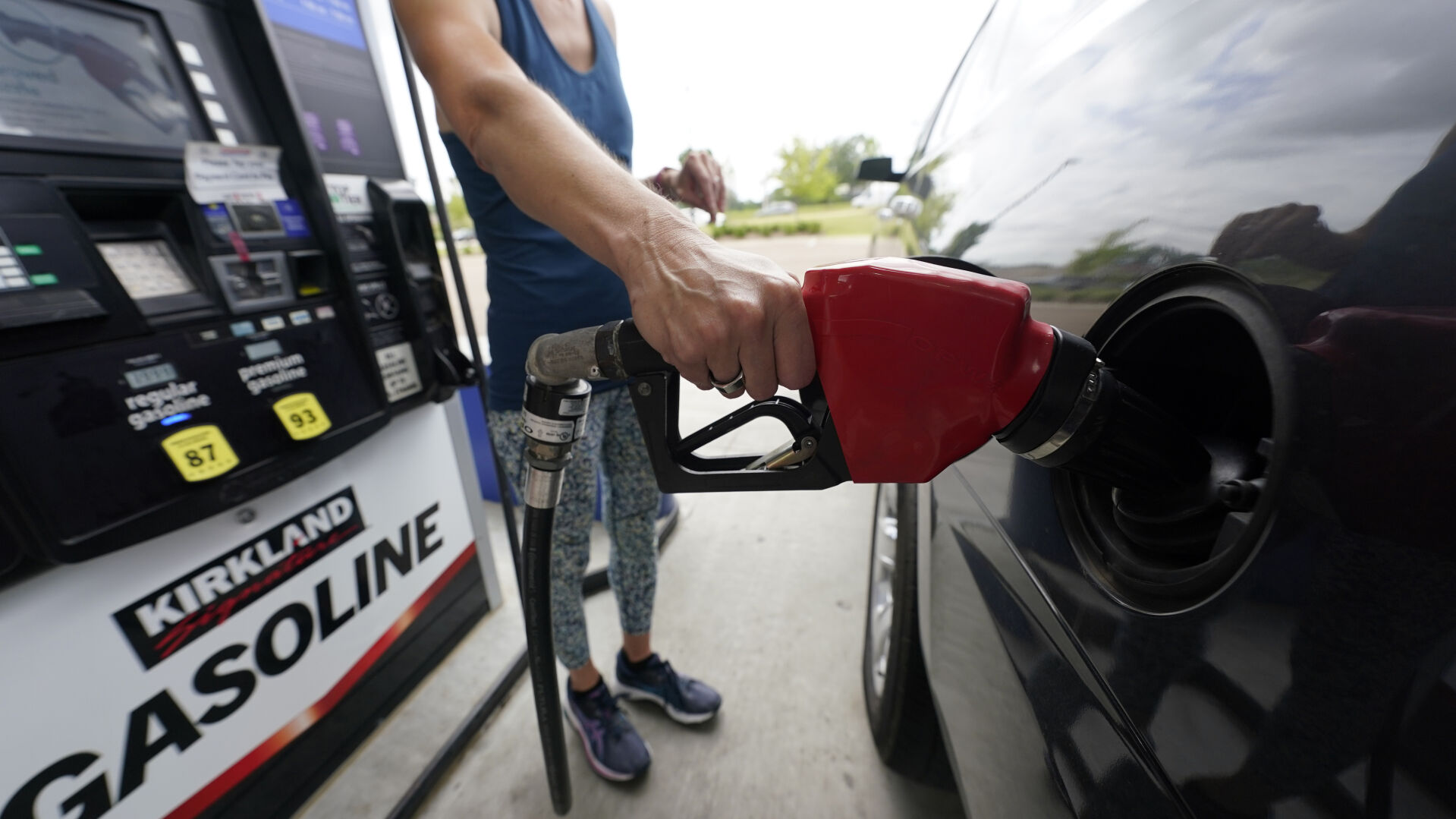 <p>FILE - A customer readies to pump gas at this Ridgeland, Miss., Costco, Tuesday, May 24, 2022. The Labor Department is expected to report consumer prices on Thursday, Nov. 10. (AP Photo/Rogelio V. Solis, File)</p>   PHOTO CREDIT: Rogelio V. Solis - staff, AP