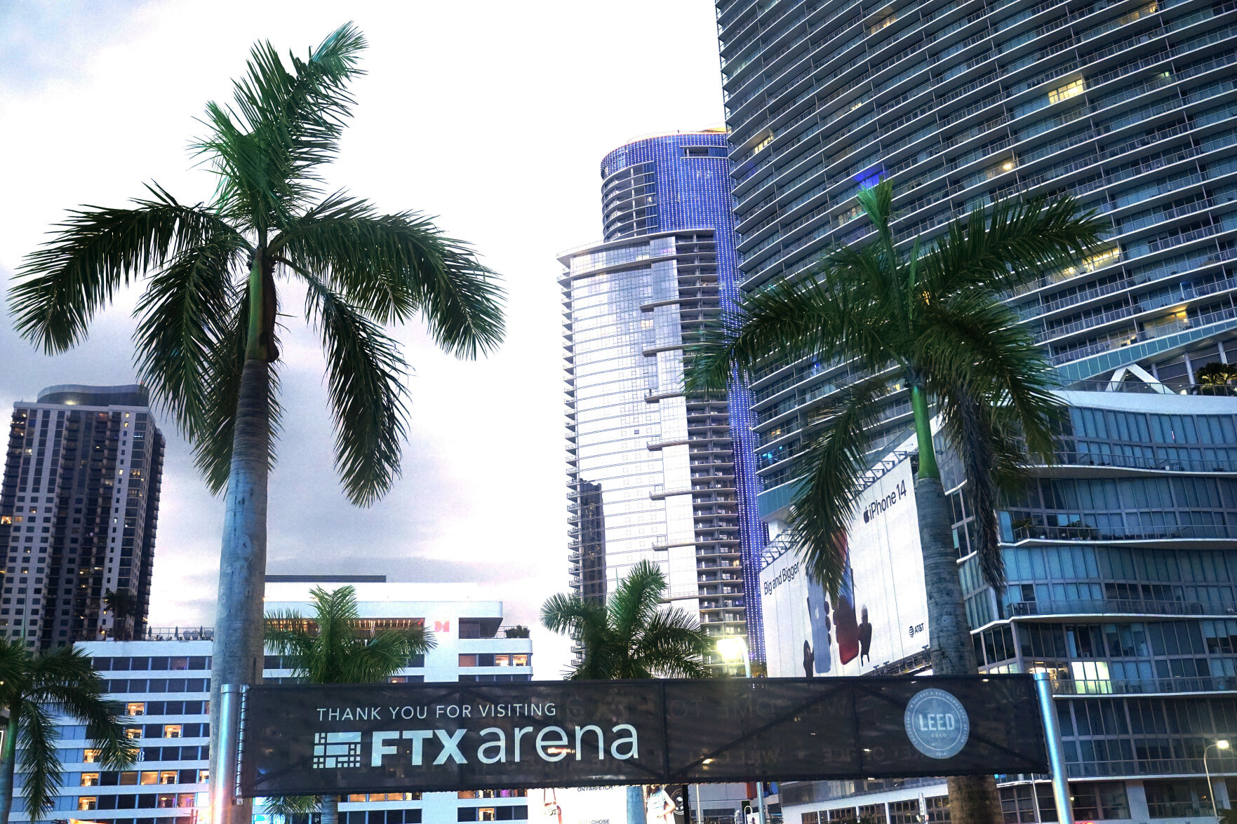 <p>Signage for the FTX Arena, where the Miami Heat basketball team plays, is visible Saturday, Nov. 12, 2022, in Miami. Sam Bankman-Fried received numerous plaudits as he rapidly achieved superstar status as the head of cryptocurrency exchange FTX: the savior of crypto, the newest force in Democratic politics and potentially the world’s first trillionaire. Now the comments about the 30-year-old aren’t so kind after FTX filed for bankruptcy protection Friday, Nov. 11 leaving his investors and customers feeling duped and many others in the crypto world fearing the repercussions. (AP Photo/Marta Lavandier)</p>   PHOTO CREDIT: Marta Lavandier - staff, AP
