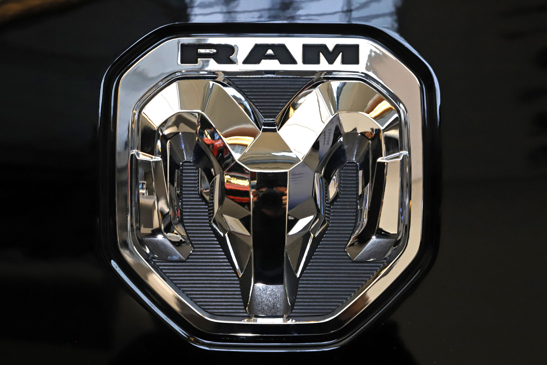 <p>FILE - This is the 2020 Ram truck logo on display at the 2020 Pittsburgh International Auto Show Thursday, Feb.13, 2020 in Pittsburgh. Stellantis is recalling nearly 250,000 heavy duty diesel Ram trucks in the U.S., Thursday, Nov. 17, 2022 because transmission fluid can leak and cause engine fires. The recall covers certain 2020 to 2023 Ram 2500 and some 2020 through 2022 Ram 3500 trucks. (AP Photo/Gene J. Puskar, File)</p>   PHOTO CREDIT: Gene J. Puskar 