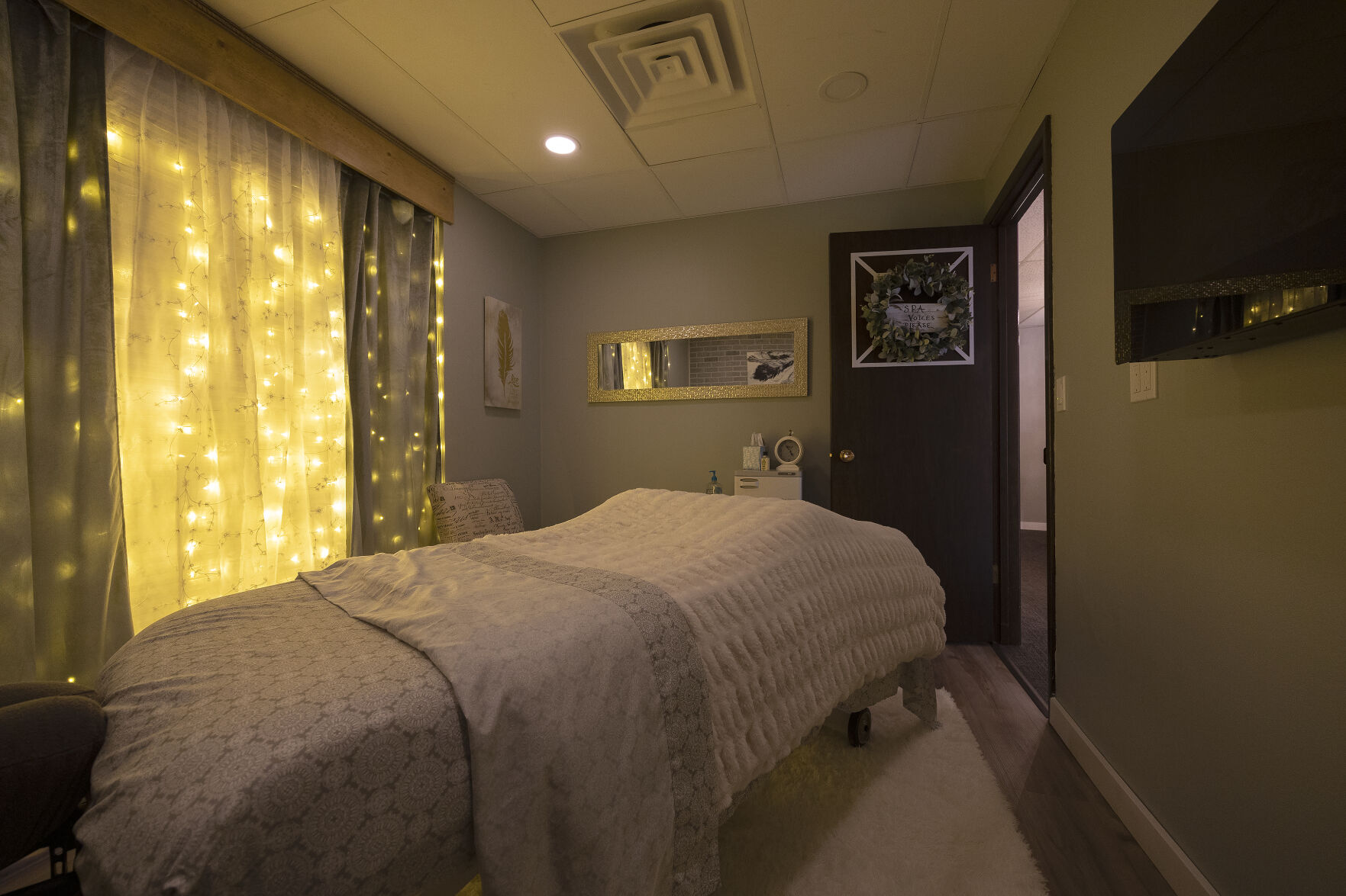 A massage therapy room at White Sage Day Spa in Dubuque.    PHOTO CREDIT: Stephen Gassman