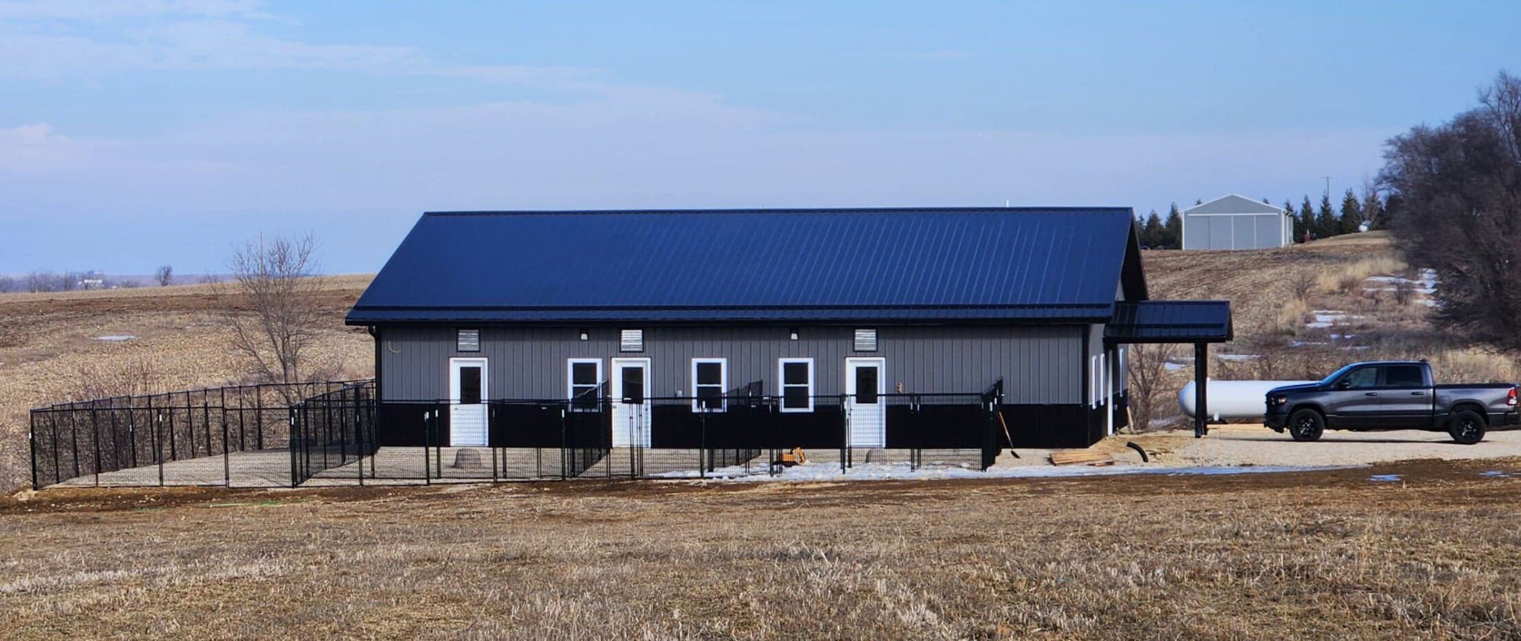 K9 Country’s Colesburg (Iowa) facility is built on owner Mindy Meyer’s family farm. Her long-held dream became a reality when the doors unofficially opened in late December.    PHOTO CREDIT: Contributed
