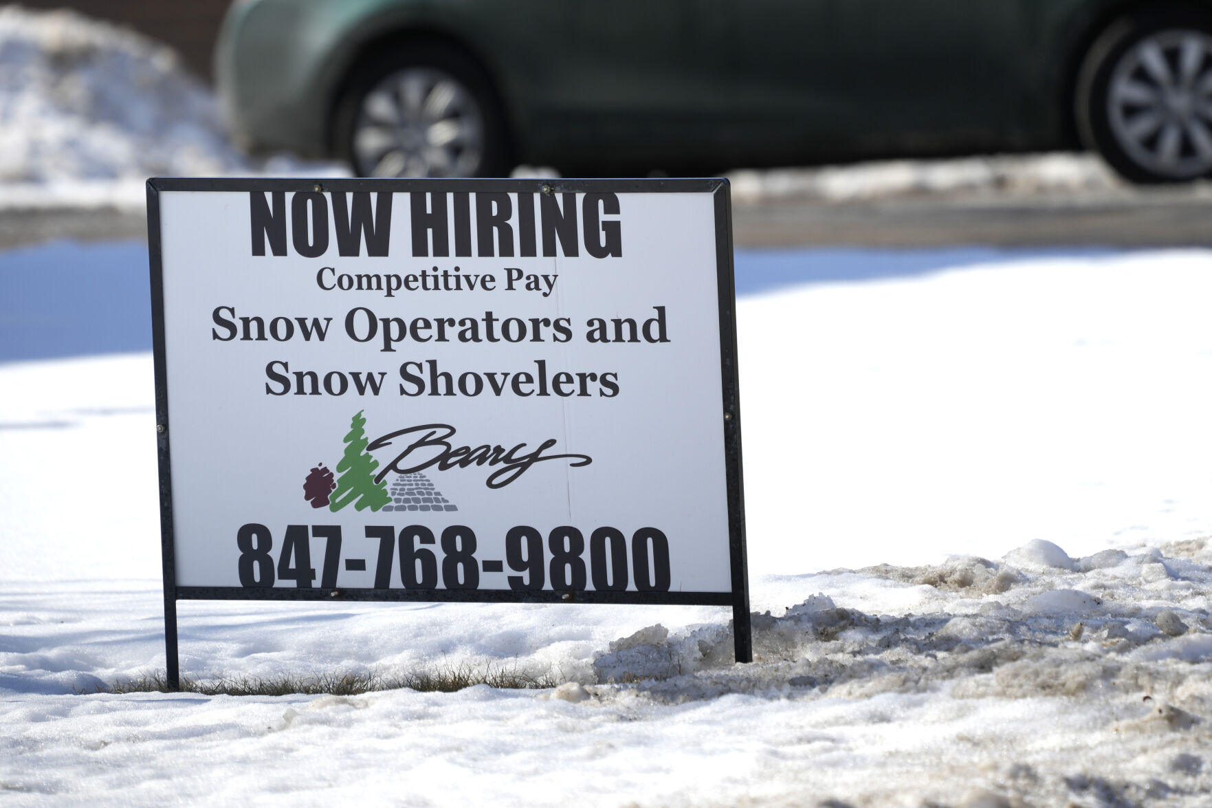 <p>A hiring sign is displayed in Arlington Heights, Ill., Sunday, Feb. 5, 2022. On Thursday, the Labor Department reports on the number of people who applied for unemployment benefits last week. (AP Photo/Nam Y. Huh)</p>   PHOTO CREDIT: Nam Y. Huh 