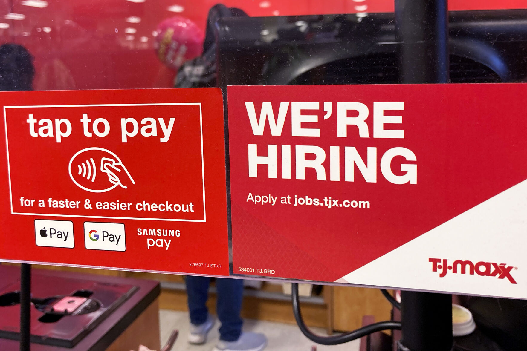 <p>FILE - A hiring sign is displayed at a retail store in Mount Prospect, Ill., Friday, Jan. 13, 2023. On Thursday, the Labor Department reports on the number of people who applied for unemployment benefits last week. (AP Photo/Nam Y. Huh, File)</p>   PHOTO CREDIT: Nam Y. Huh 