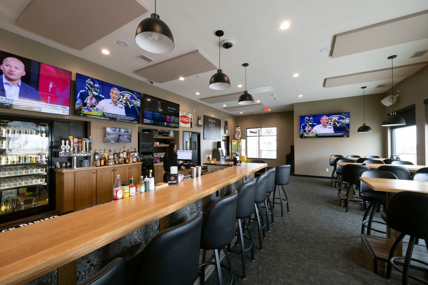 The bar inside the clubhouse at Cole Acres Golf and Grill in Cuba City, Wis., on Thursday.    PHOTO CREDIT: Stephen Gassman