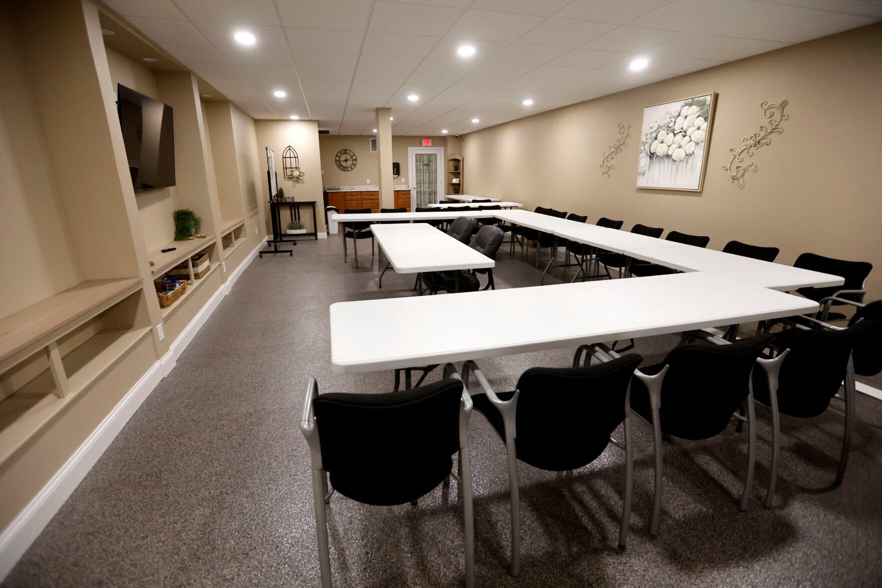 A conference room at The Bread Basket in Manchester, Iowa.    PHOTO CREDIT: JESSICA REILLY