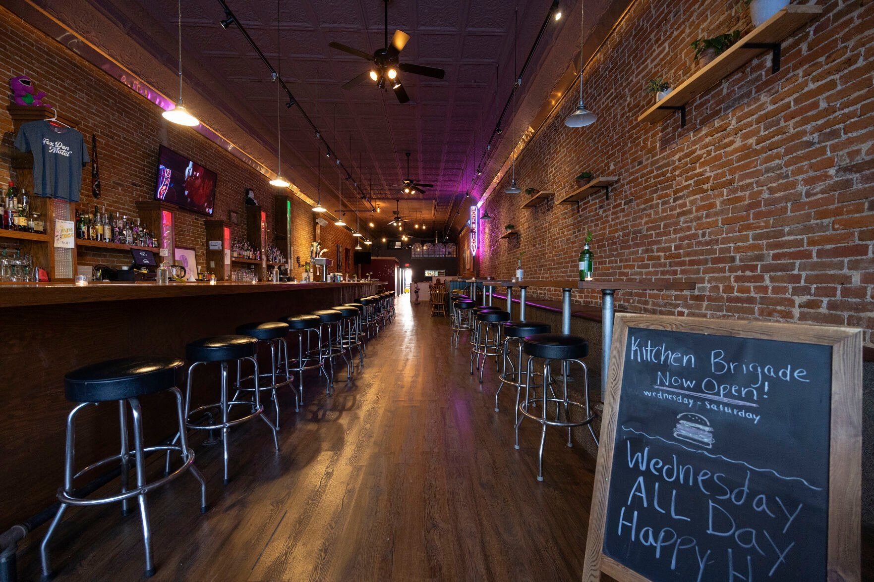 Interior of the Fox Den and Kitchen Brigade in Dubuque on Wednesday, April 12, 2023.    PHOTO CREDIT: Stephen Gassman