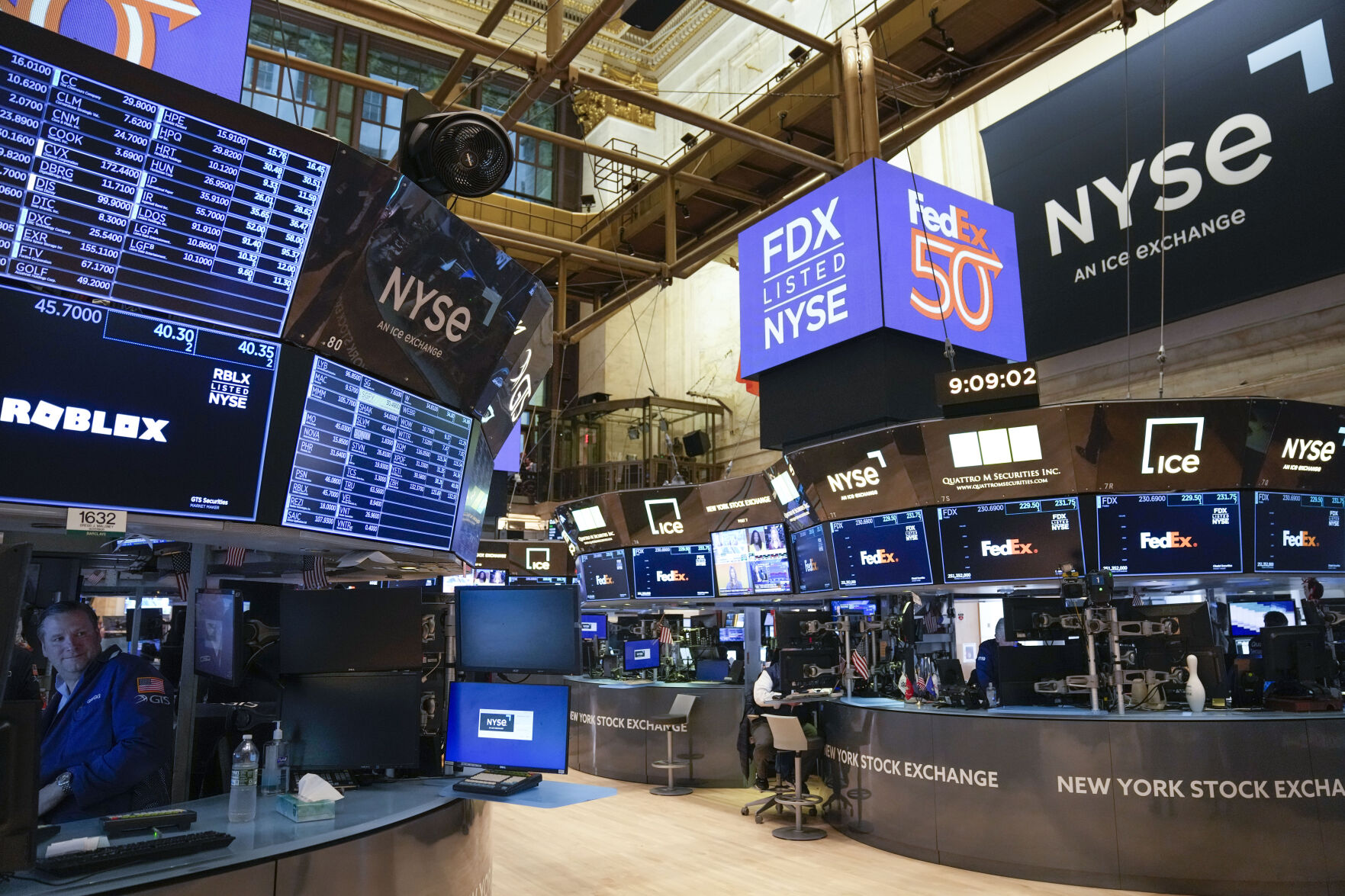 <p>Traders work on the floor at the New York Stock Exchange in New York, Monday, April 17, 2023. (AP Photo/Seth Wenig)</p>   PHOTO CREDIT: Seth Wenig - staff, AP