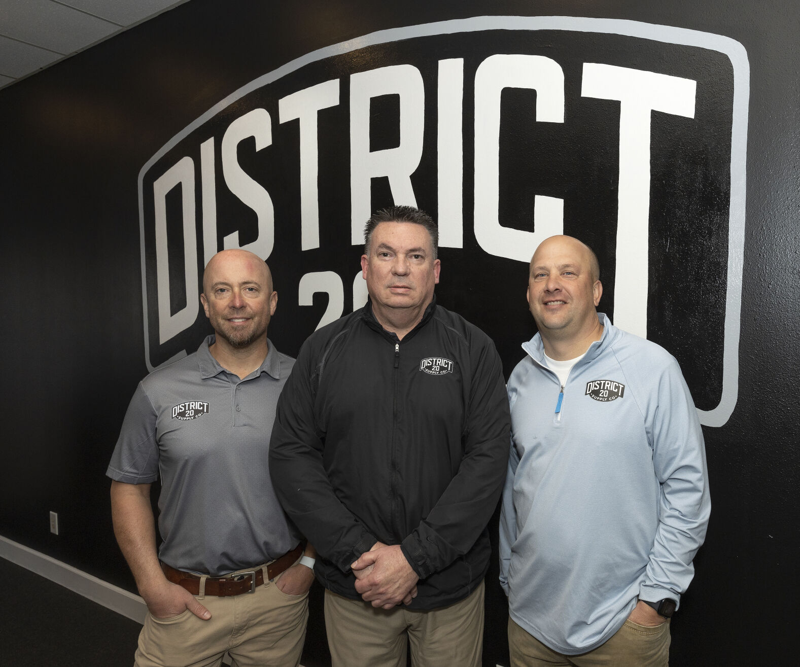 Matt Timmerman, (left) Dennis Noel and Mike Schaul are the owners of District 20 Supply Co.    PHOTO CREDIT: Stephen Gassman