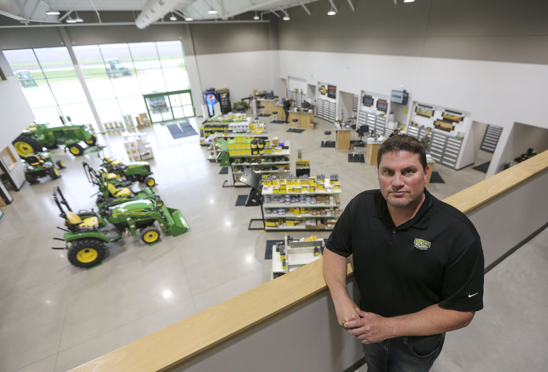 Bret Haughenbury is the manager at Bodensteiner Implement Co. in Dyersville, Iowa, which is now the largest of the 10 Bodensteiner locations in northeast Iowa.    PHOTO CREDIT: Dave Kettering