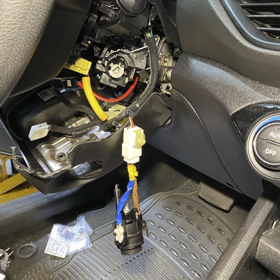 <p>This photo provided by Zenith Auto Care shows damage to a steering wheel column and ignition assembly after the car was stolen, on April 20, 2023, in North Las Vegas. A sharp uptick in thefts of Hyundais and Kias over the paast two years has been linked to viral videos posted to TikTok and other social media platforms that teach people how to exploit a security vulnerability to steal the cars. (Zenith Auto Care via AP)</p>   PHOTO CREDIT: Zenith Auto Care