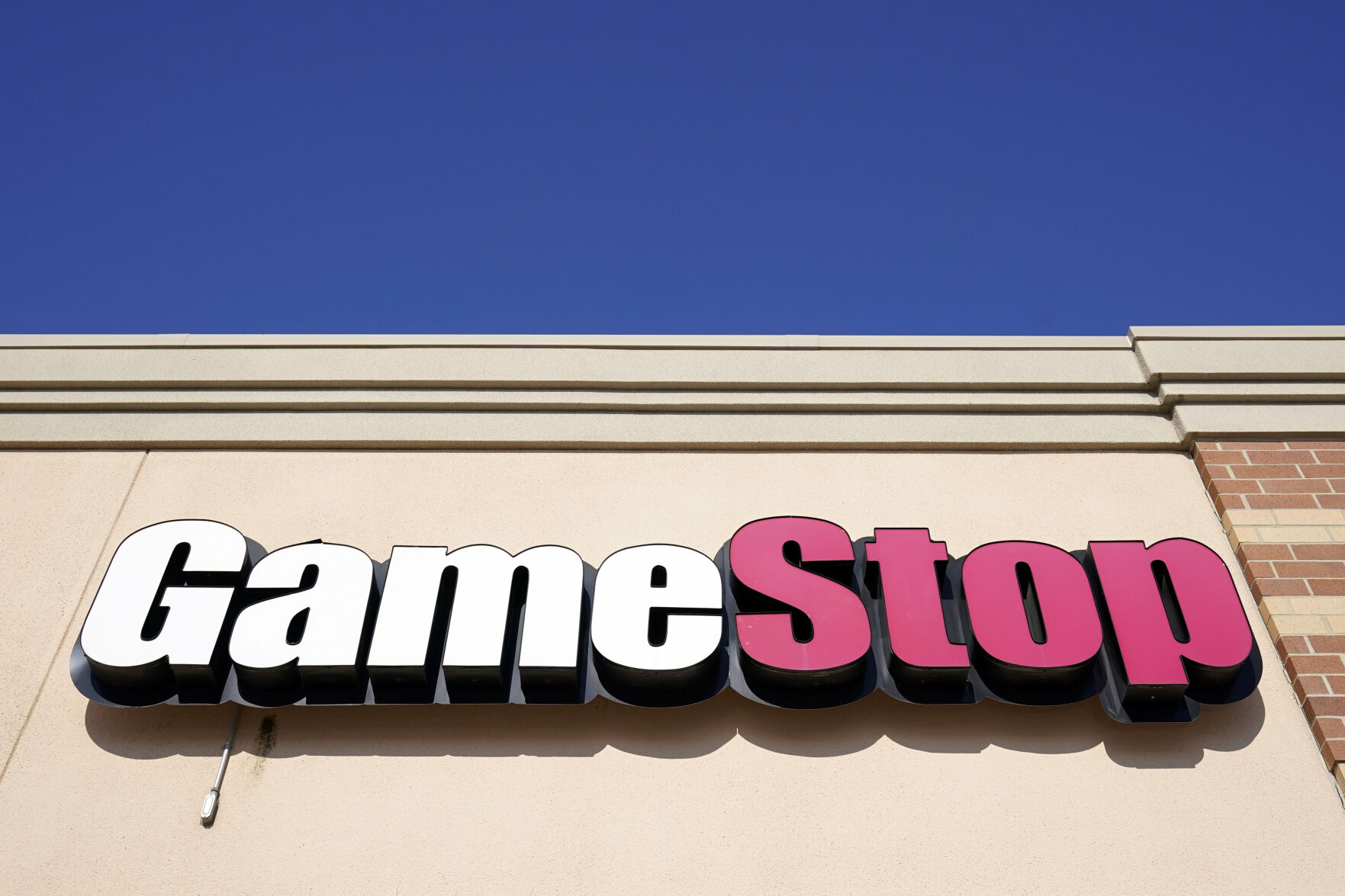 <p>FILE - In this file photo, a GameStop sign is displayed above a store in Urbandale, Iowa, on Jan. 28, 2021. Shares of GameStop are falling before the market open on Thursday, June 8, 2023, as the video game company has terminated CEO Matthew Furlong and named Ryan Cohen as its executive chairman.(AP Photo/Charlie Neibergall, File)</p>   PHOTO CREDIT: Charlie Neibergall - staff, AP