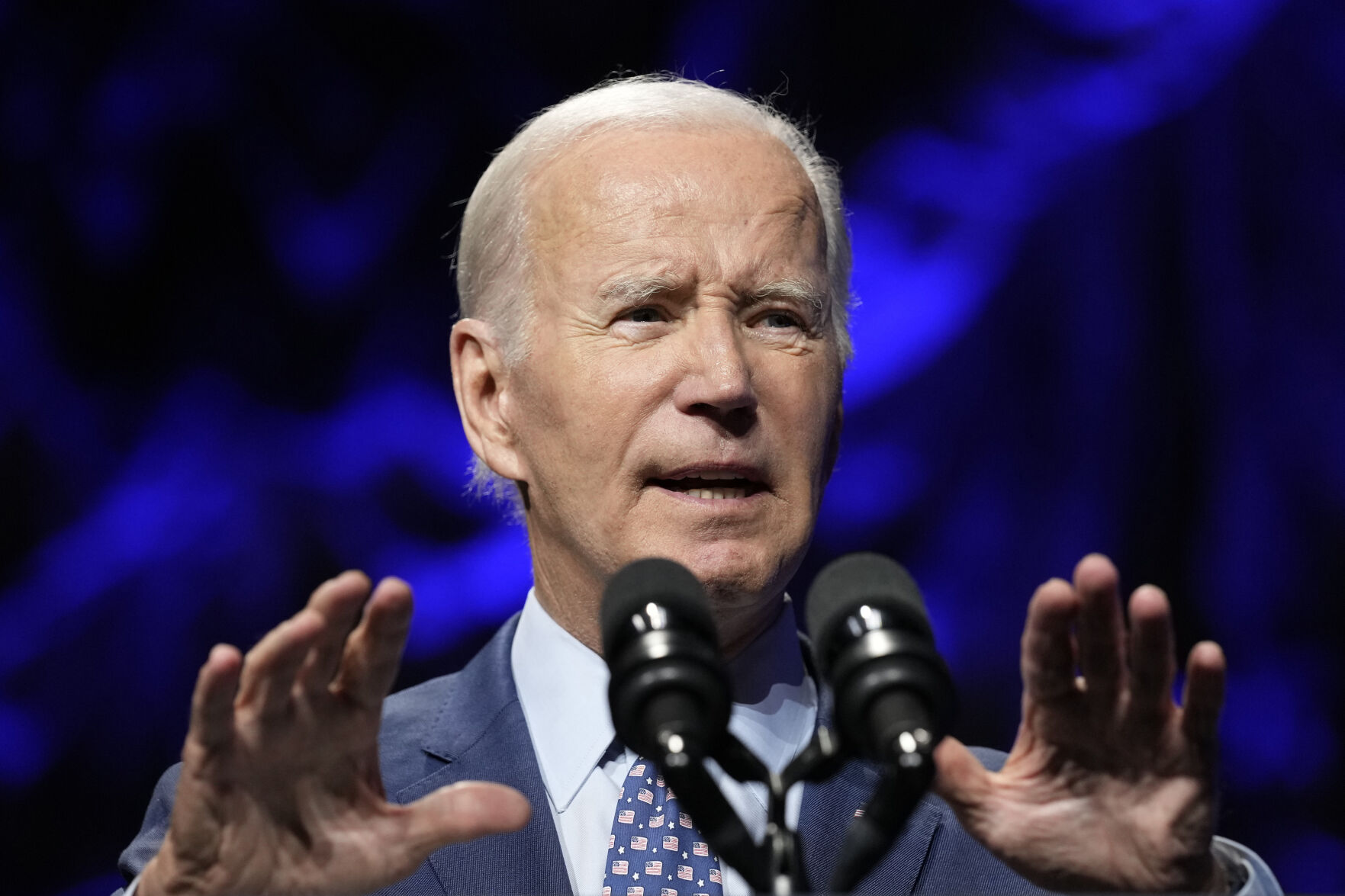 <p>President Joe Biden speaks at the League of Conservation Voters annual capital dinner in Washington, Wednesday, June 14, 2023. (AP Photo/Susan Walsh)</p>   PHOTO CREDIT: Susan Walsh 