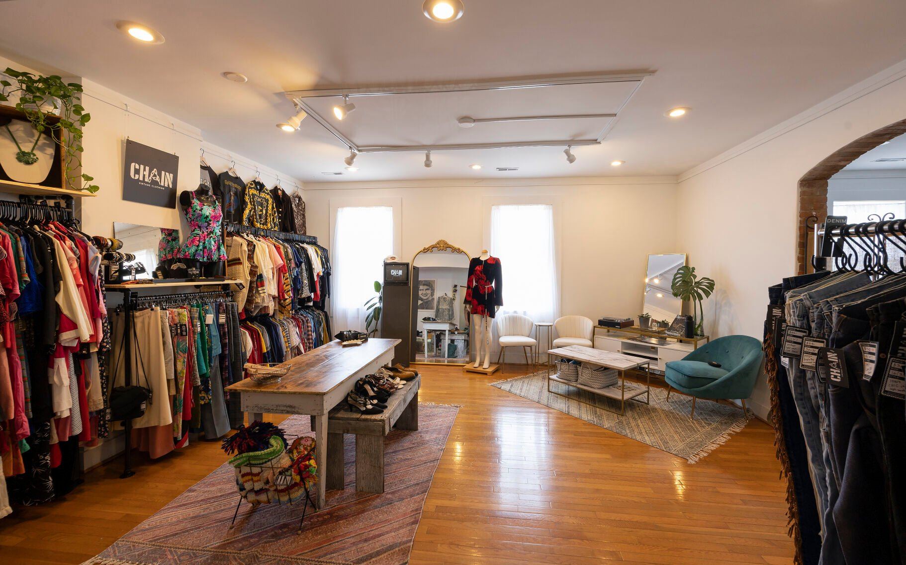 Interior of Chain Vintage Clothing on Bluff Street in Dubuque on Friday, June 23, 2023.    PHOTO CREDIT: Stephen Gassman