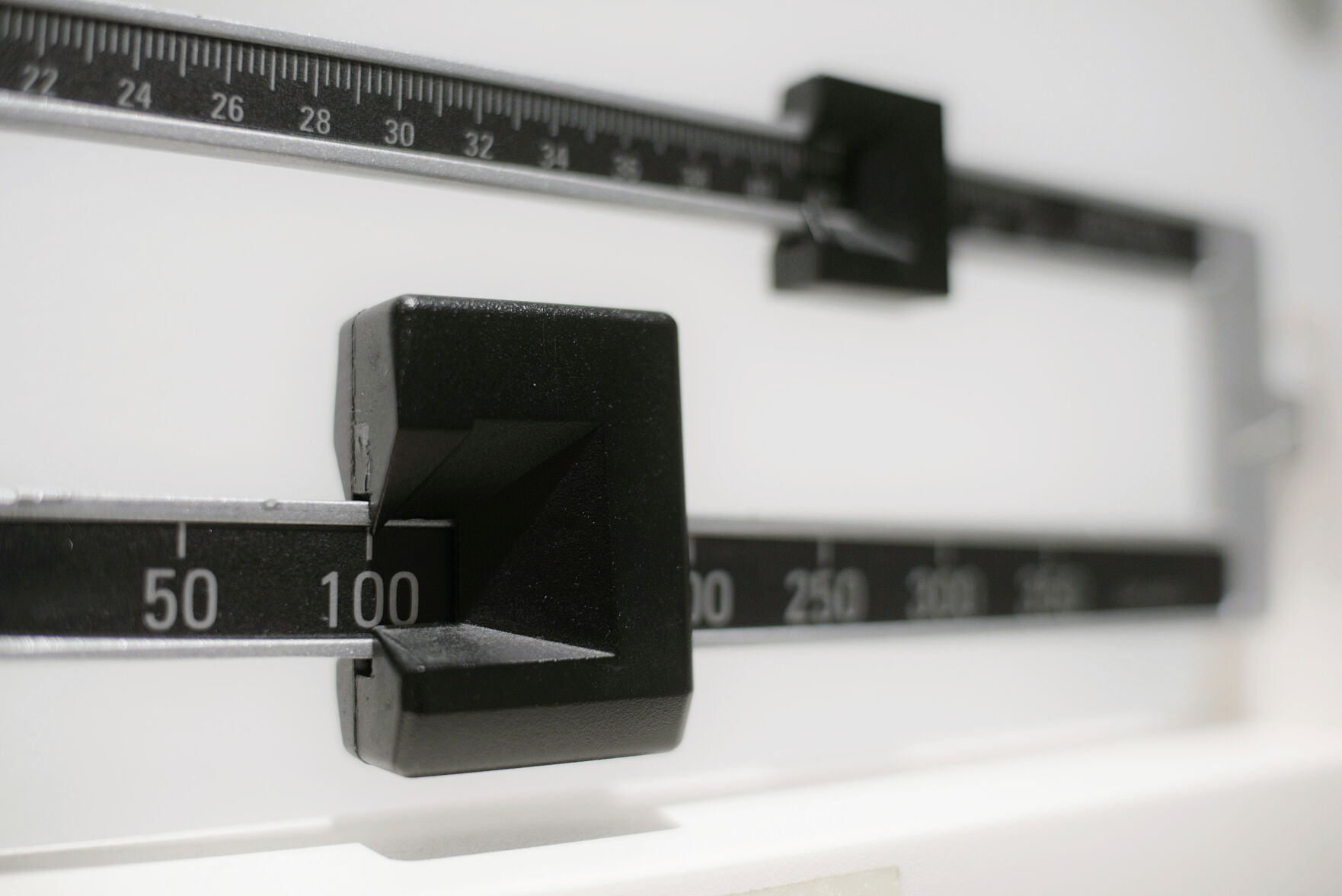 <p>FILE - This Tuesday, April 3, 2018 file photo shows a closeup of a beam scale in New York. High-dose oral versions of the medication in the weight-loss drug Wegovy may work as well as injections at paring pounds and improving health, including hard-to-treat people with diabetes, according to research released Sunday, June 25, 2023. (AP Photo/Patrick Sison, File)</p>   PHOTO CREDIT: Patrick Sison 