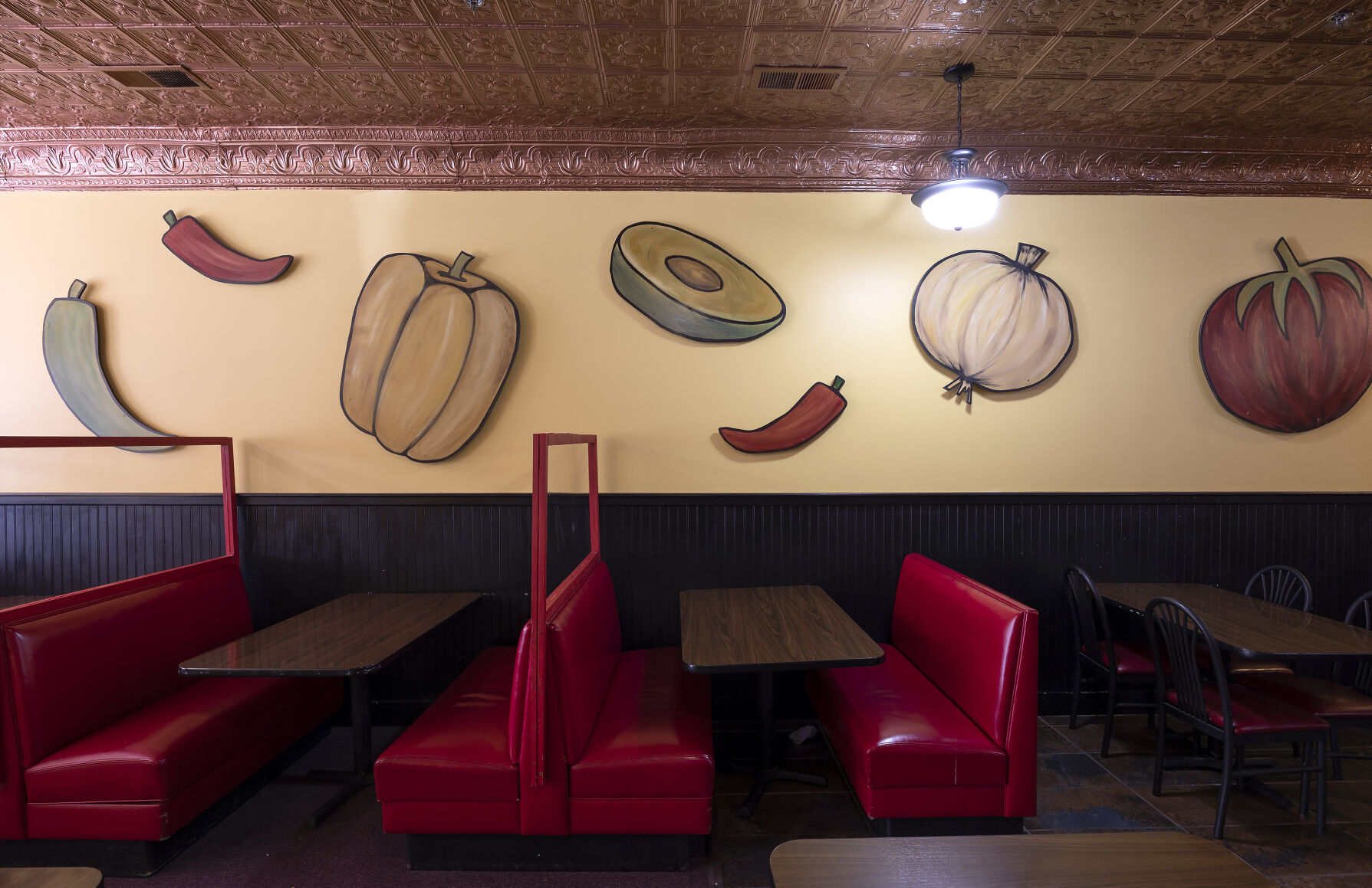Interior at Adobos Mexican Grill in Dubuque.    PHOTO CREDIT: Stephen Gassman