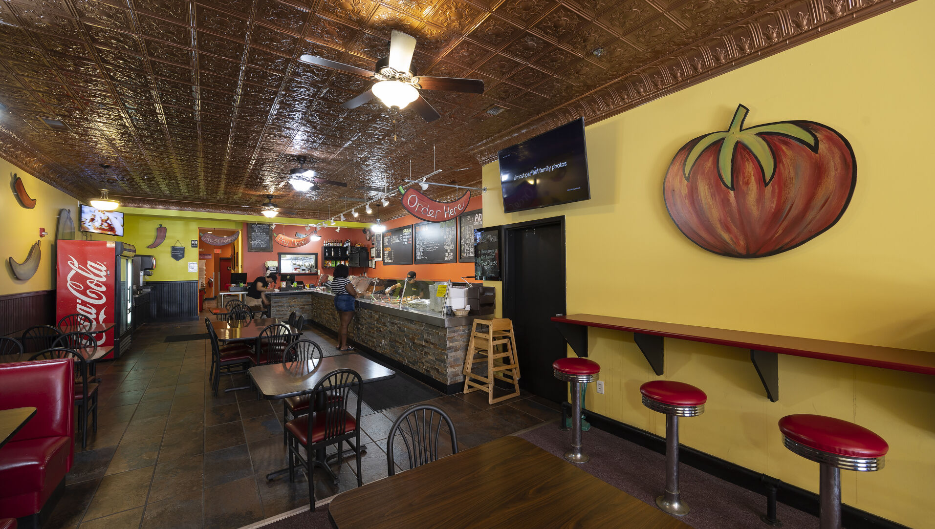 Interior at Adobos Mexican Grill in Dubuque.    PHOTO CREDIT: Stephen Gassman