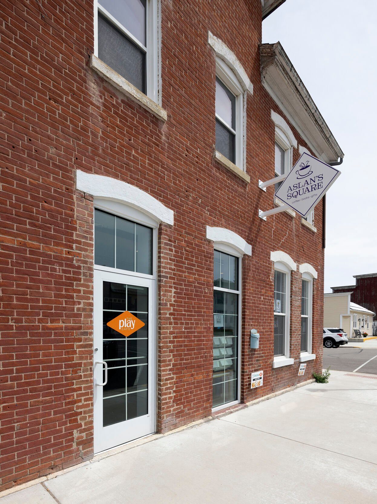 Exterior of Play Cafe in Dyersville, Iowa on Friday, July 7, 2023.    PHOTO CREDIT: Stephen Gassman