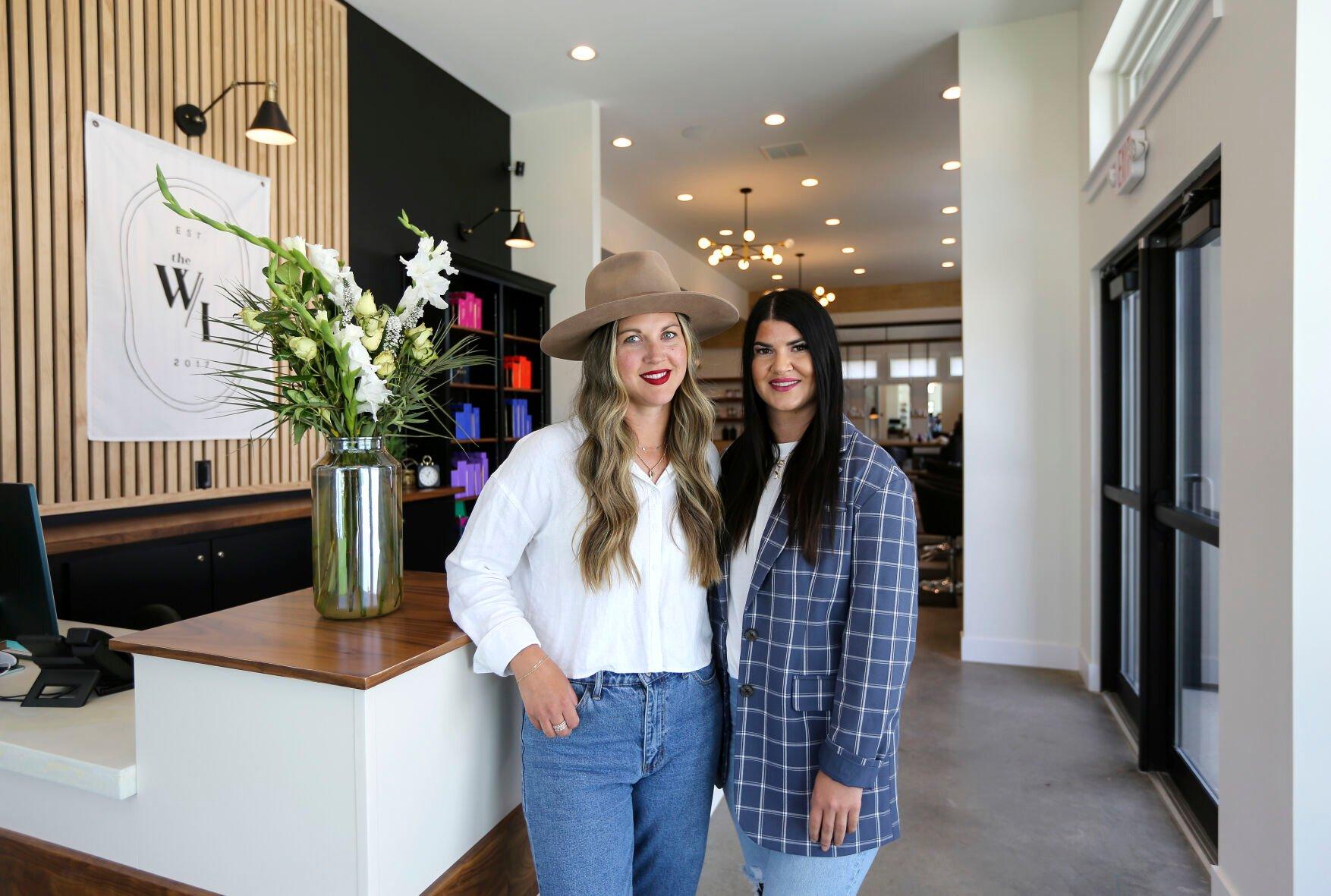 Daniella Dupont (left) and her sister Kandy Hosch co-own The White Loft located in Peosta, Iowa on Monday, July 17, 2023. The business has opened an expansion to the original building.    PHOTO CREDIT: Dave Kettering