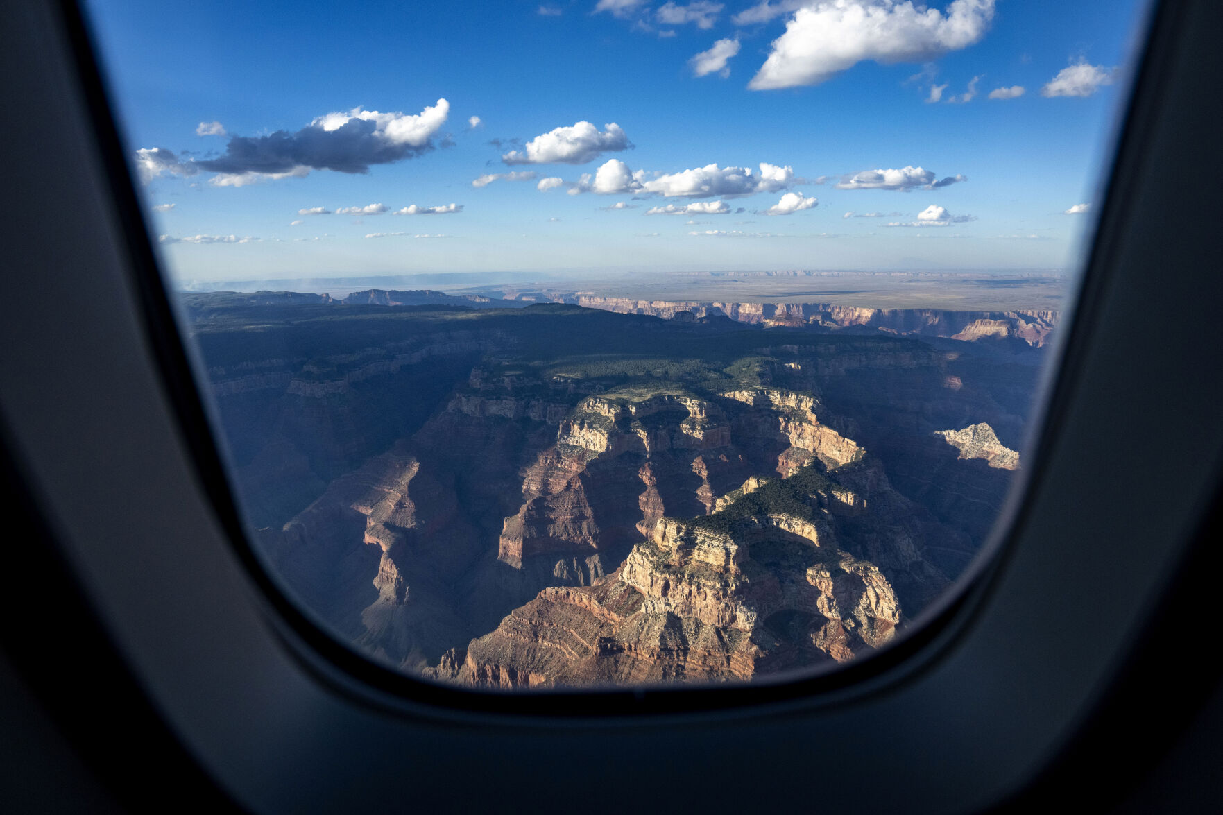 <p>The Grand Canyon is seen while in flight from Air Force One, with President Joe Biden aboard, en route to Grand Canyon National Park Airport, Monday, Aug. 7, 2023, in Grand Canyon Village, Ariz. (AP Photo/Alex Brandon)</p>   PHOTO CREDIT: Alex Brandon 