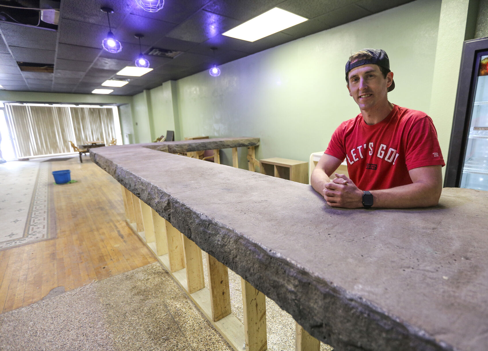 Tyler Kohl is the owner of Natural Nectars, a tea room featuring non-alcohol beverages, located at 1842 Central Avenue in Dubuque on Friday, Sept. 8, 2023.    PHOTO CREDIT: Dave Kettering