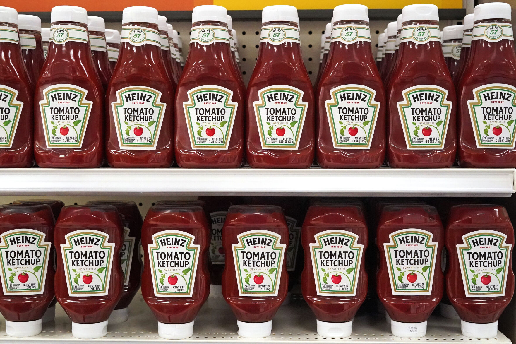 <p>File - Heinz tomato ketchup is displayed in a Target store in Upper Saint Clair, Pa., on Friday, July 7, 2023. On Thursday, the Labor Department releases the producer price index for August, an indicator of inflation at the wholesale level. (AP Photo/Gene J. Puskar, File)</p>   PHOTO CREDIT: Gene J. Puskar 