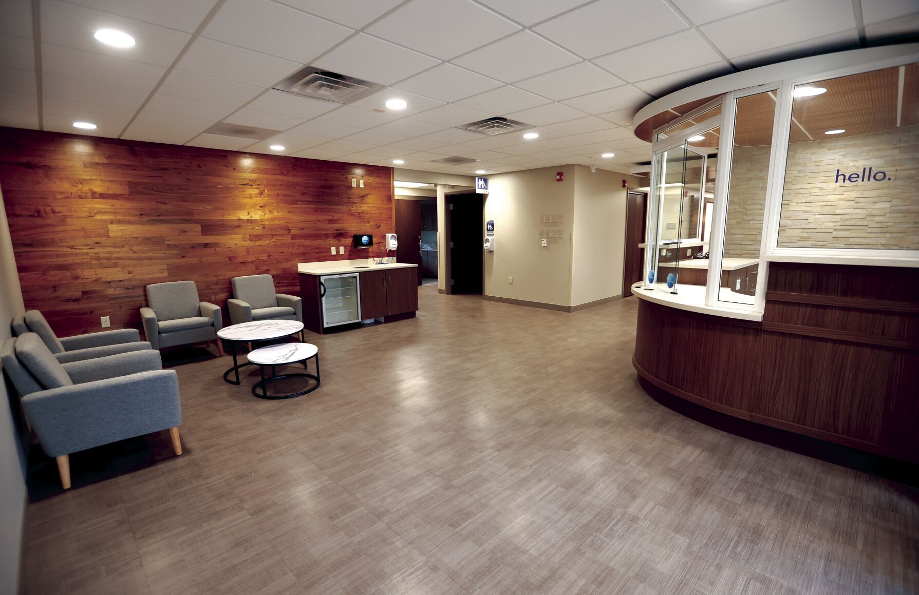 The lobby at Wellspring Health infusion center in Dubuque on Monday, Oct. 23, 2023.    PHOTO CREDIT: JESSICA REILLY