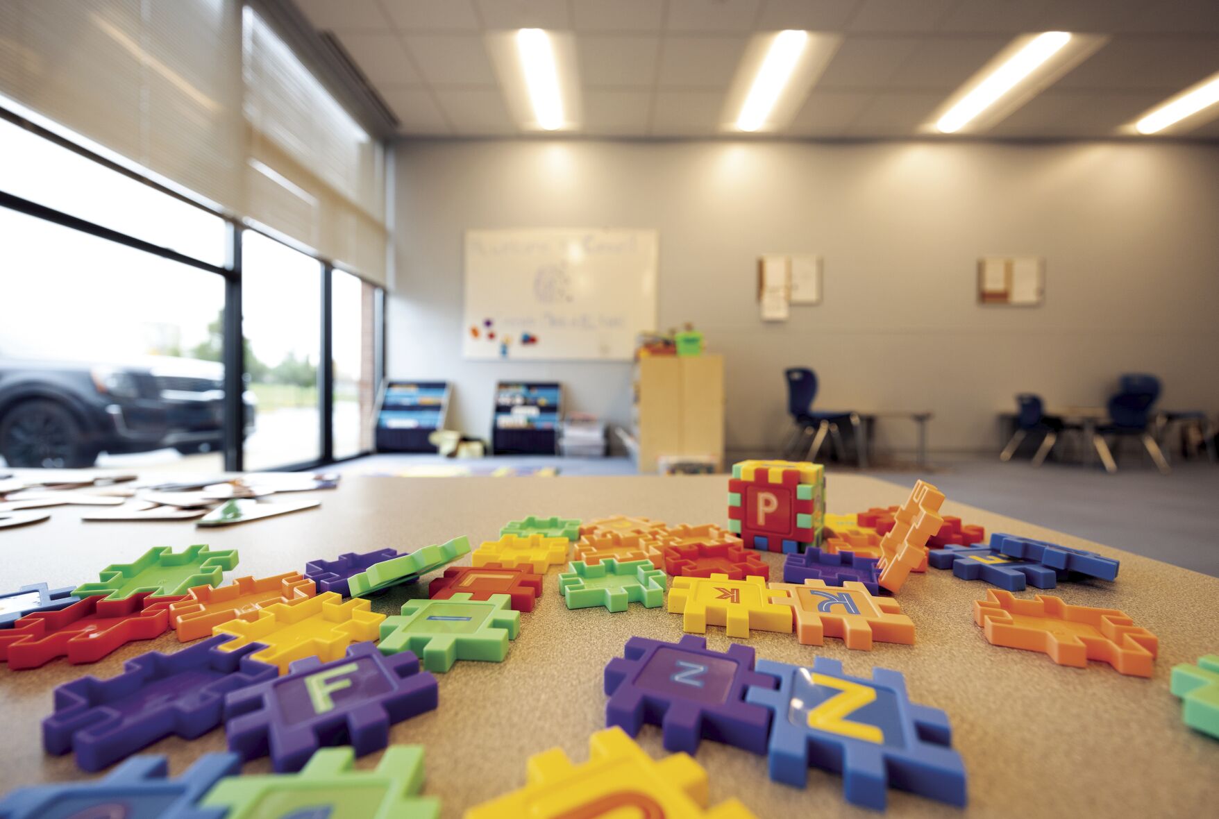 A classroom at Caravel Autism Health in Dubuque.    PHOTO CREDIT: Stephen Gassman