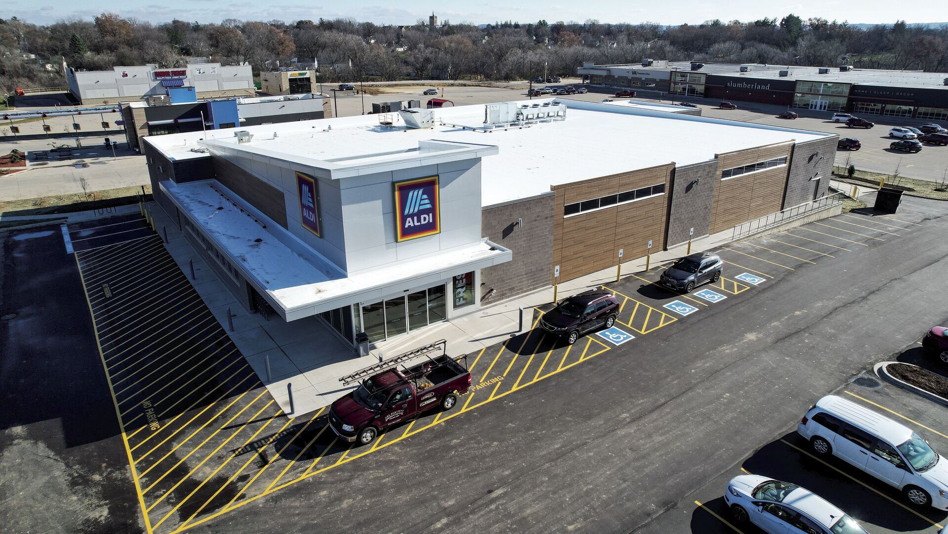 Aldi grocery store located in Plaza 20 in Dubuque on Tuesday, Nov. 21, 2023.    PHOTO CREDIT: Dave Kettering