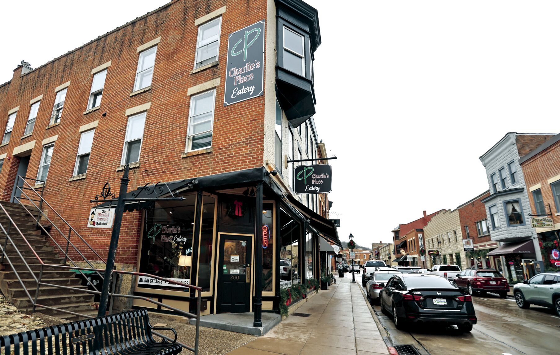 Charlie’s Place Eatery in Galena, Ill., is open from 7 a.m. to 2 p.m. seven days a week.    PHOTO CREDIT: JESSICA REILLY