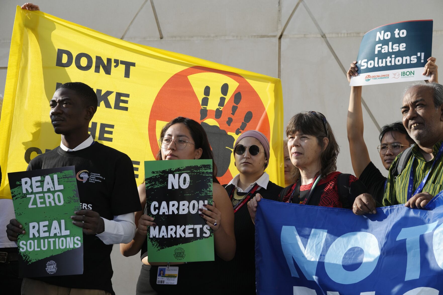 <p>FILE - Activists participate in a demonstration at the COP28 U.N. Climate Summit, Dec. 8, 2023, in Dubai, United Arab Emirates. (AP Photo/Peter Dejong, File)</p>   PHOTO CREDIT: Peter Dejong