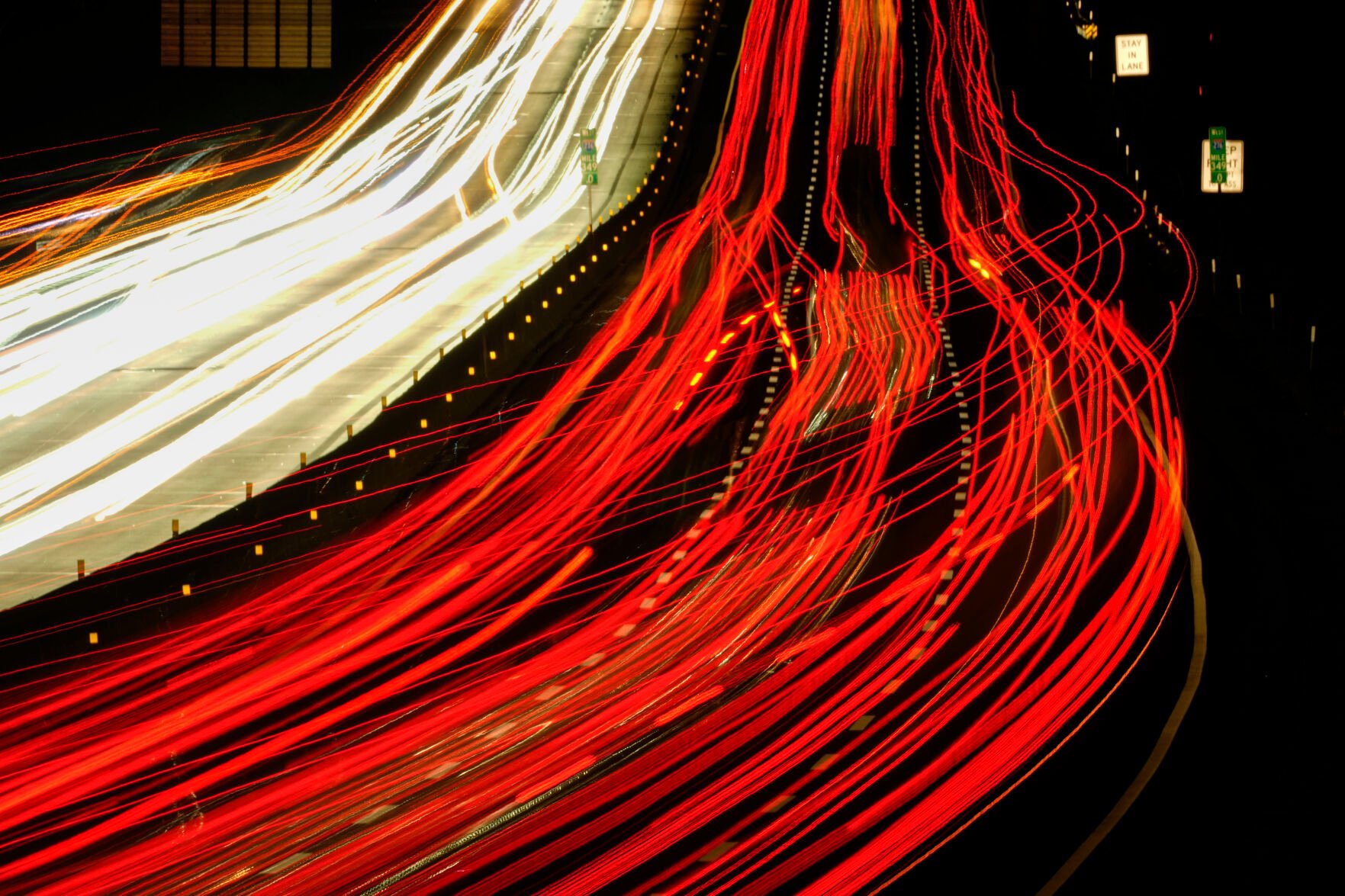 <p>In this long exposure photo, motor vehicles move along Interstate 276 in Feasterville, Pa., Thursday, Dec. 21, 2023. (AP Photo/Matt Rourke)</p>   PHOTO CREDIT: Matt Rourke 