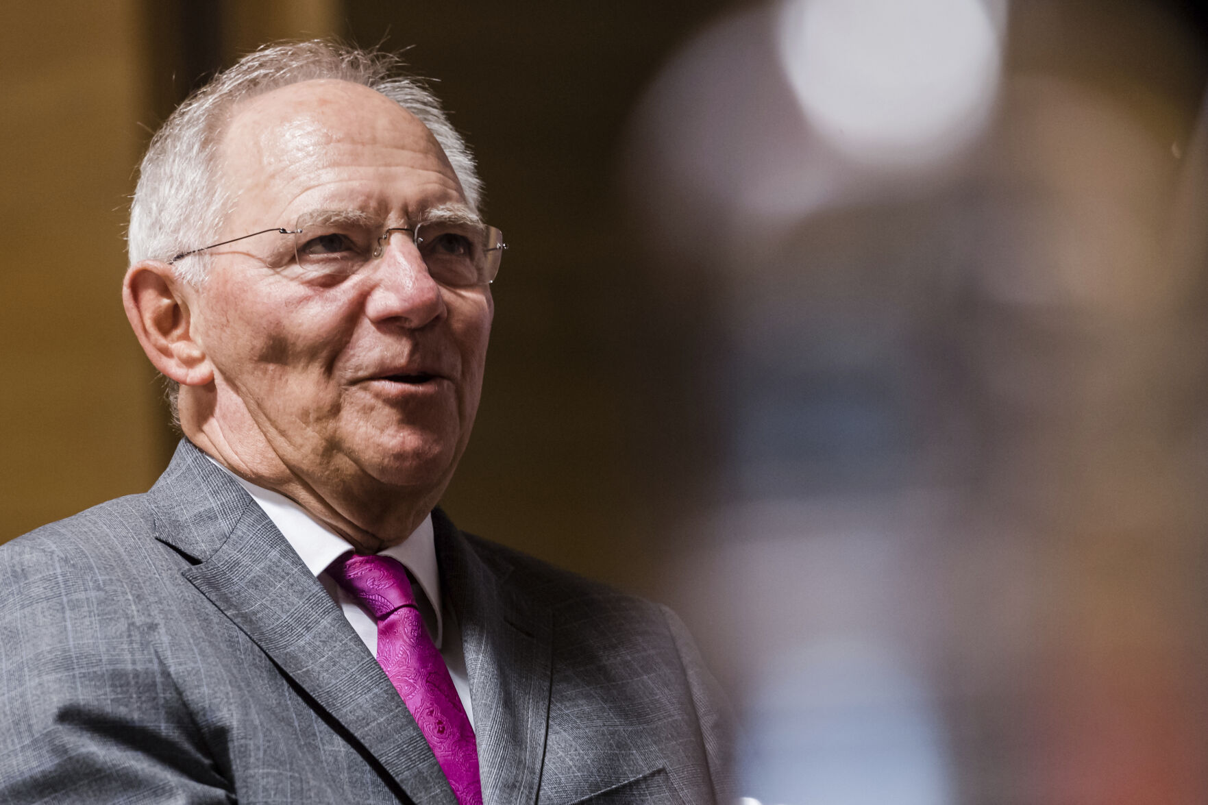 <p>FILE - German Finance Minister Wolfgang Schaeuble attends a meeting of EU finance ministers at the EU Council building in Luxembourg on Friday, June 16, 2017. Wolfgang Schaeuble, who helped negotiate German reunification in 1990 and as finance minister was a central figure in the austerity-heavy effort to drag Europe out of its debt crisis more than two decades later, has died on Tuesday, Dec. 26, 2023. He was 81. (AP Photo/Geert Vanden Wijngaert, File)</p>   PHOTO CREDIT: Geert Vanden Wijngaert