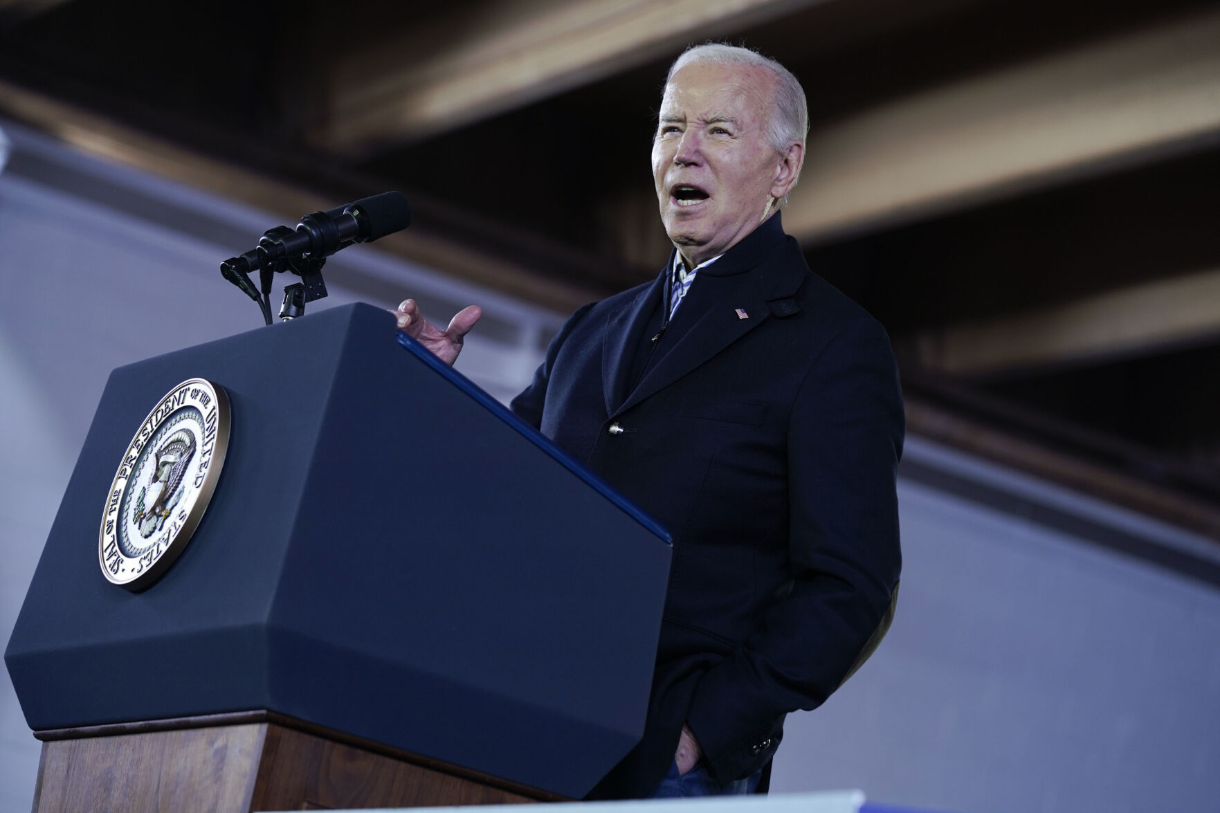 <p>President Joe Biden speaks about his economic agenda at the Wisconsin Black Chamber of Commerce, Wednesday, Dec. 20, 2023, in Milwaukee. (AP Photo/Evan Vucci)</p>   PHOTO CREDIT: Evan Vucci 