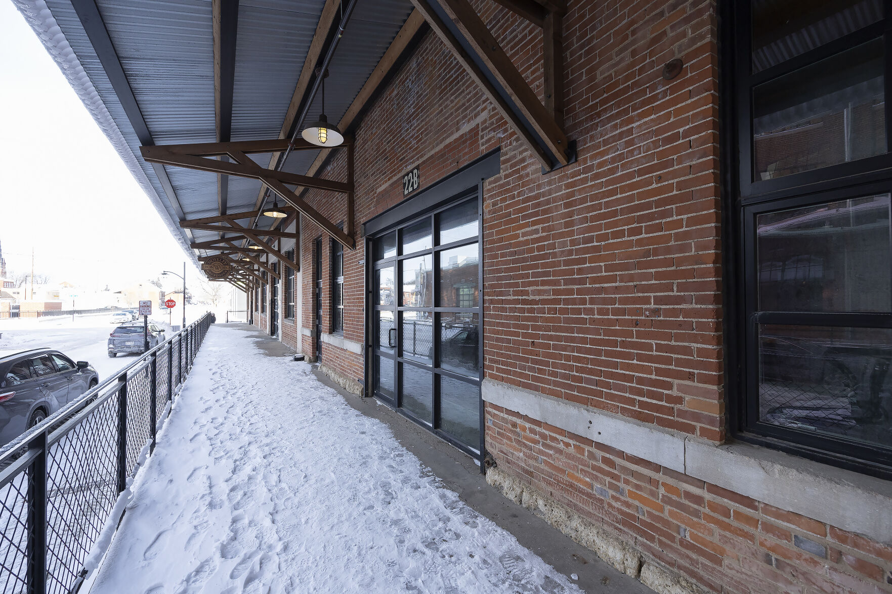 Exterior of 7 Hills Brewing Co. new event space in the Millwork District in Dubuque on Monday, Jan. 15, 2024.    PHOTO CREDIT: Gassman