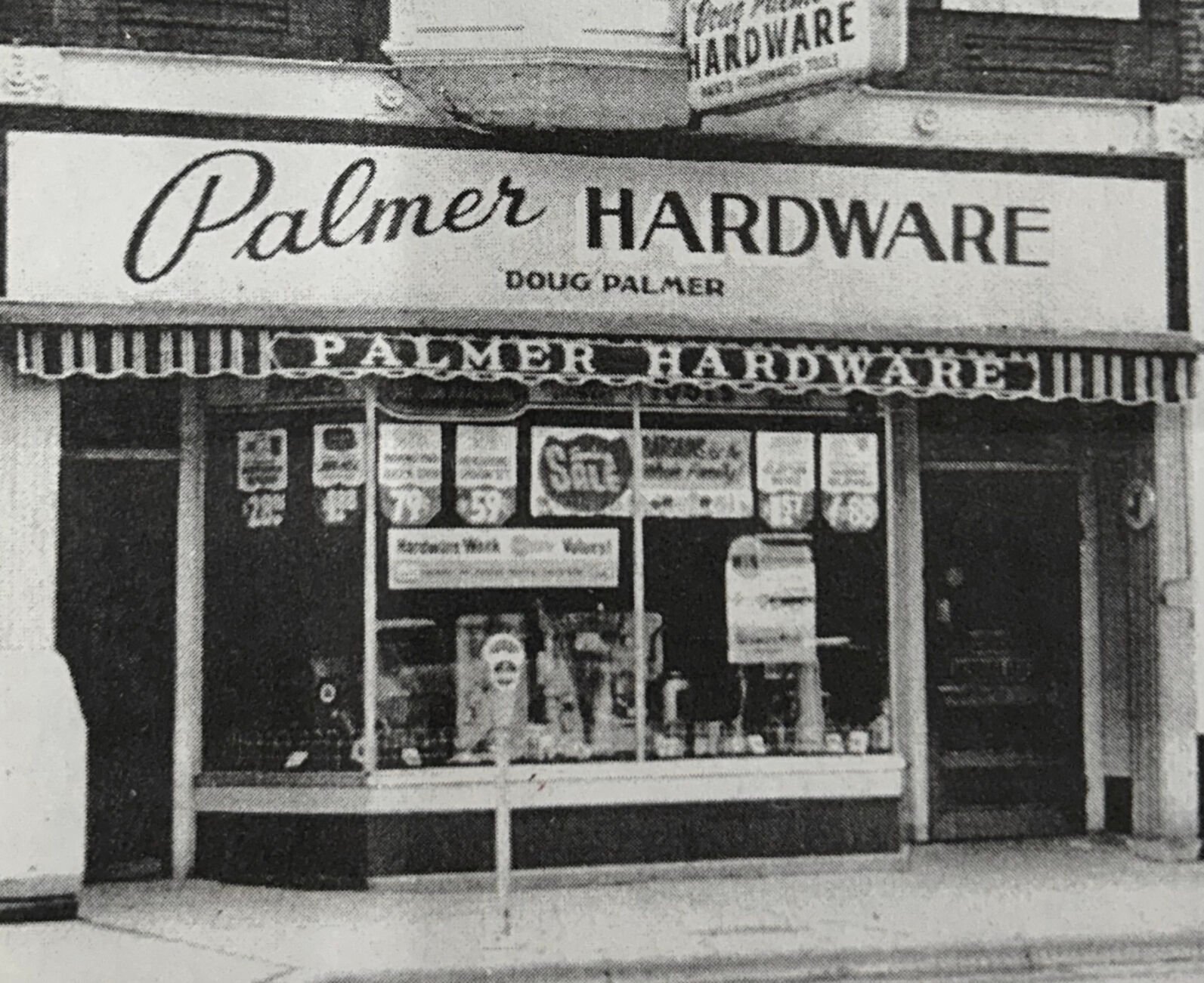 Palmer Hardware as it appeared shortly after it was established in 1952.    PHOTO CREDIT: Contributed