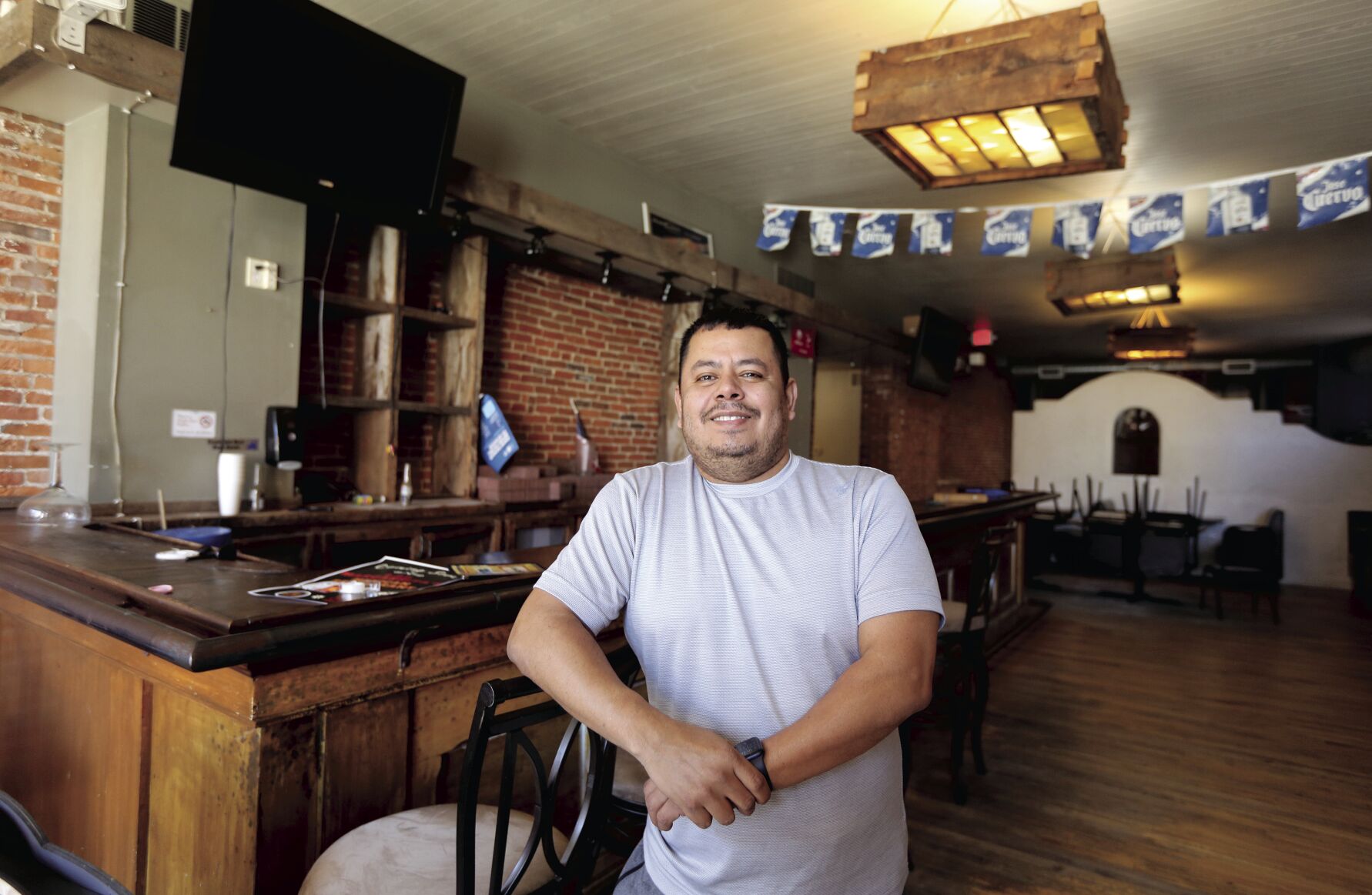 Cristian Hernandez will open his new restaurant, Las Margaritas Mexican Restaurant located in the former Salsas on Main Street in Dubuque.    PHOTO CREDIT: Dave Kettering