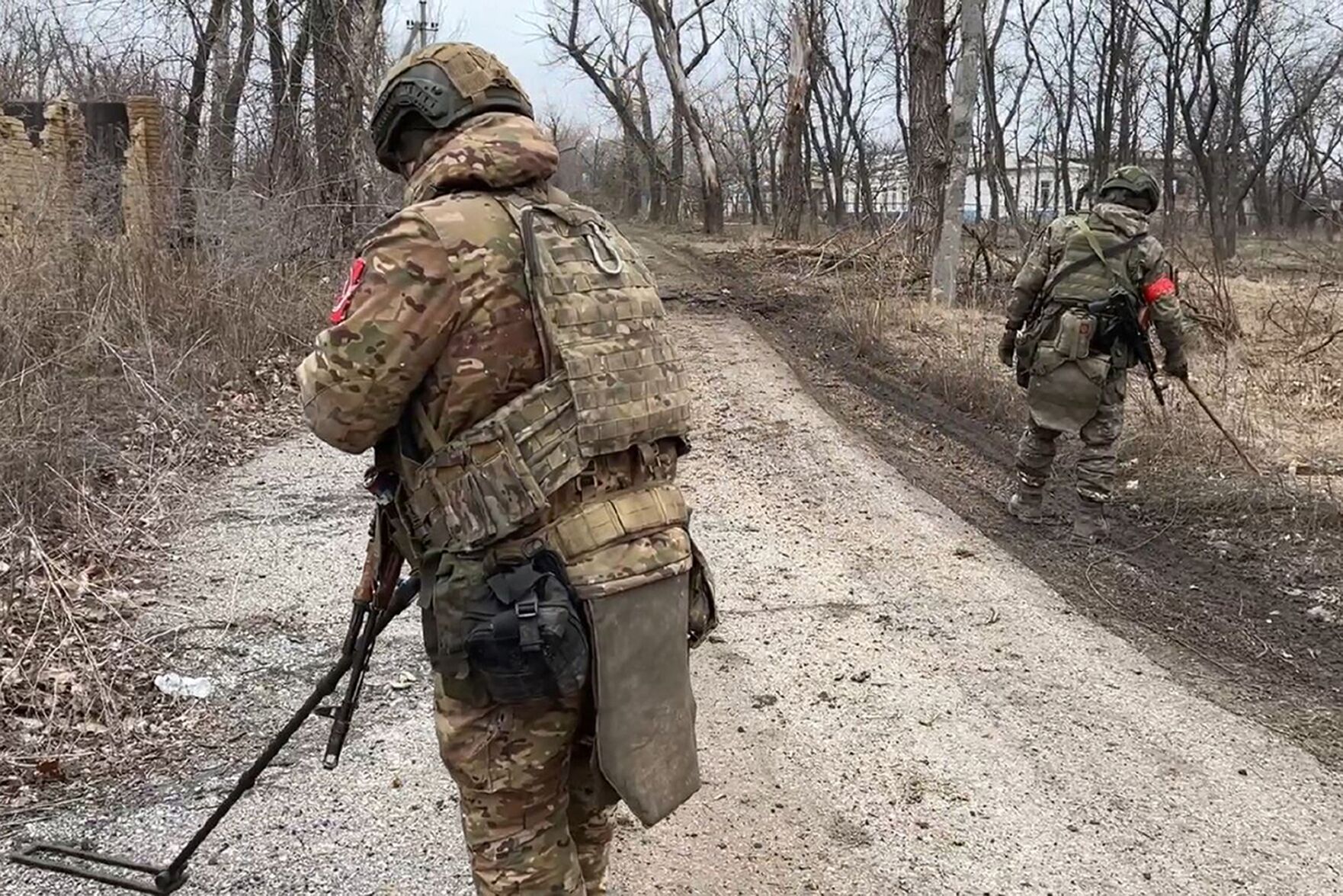 <p>In this photo released by Russian Defense Ministry Press Service on Monday, Feb. 19, 2024, Two soldiers of the Russian military engineering units eliminate the mine danger in the city of Avdiivka, eastern Ukraine. Russian forces have taken complete control of the Ukrainian city of Avdiivka. (Russian Defense Ministry Press Service via AP)</p>   PHOTO CREDIT: Russian Defense Ministry Press Service via AP