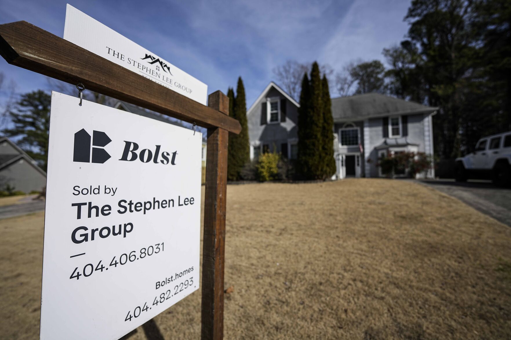 <p>A sign announcing the sale of a home is shown on Thursday, Feb. 1, 2024, in Kennesaw, Ga., near Atlanta. On Thursday, Feb. 22, 2024, the National Association of Realtors reports on existing home sales for January. (AP Photo/Mike Stewart)</p>   PHOTO CREDIT: Mike Stewart 