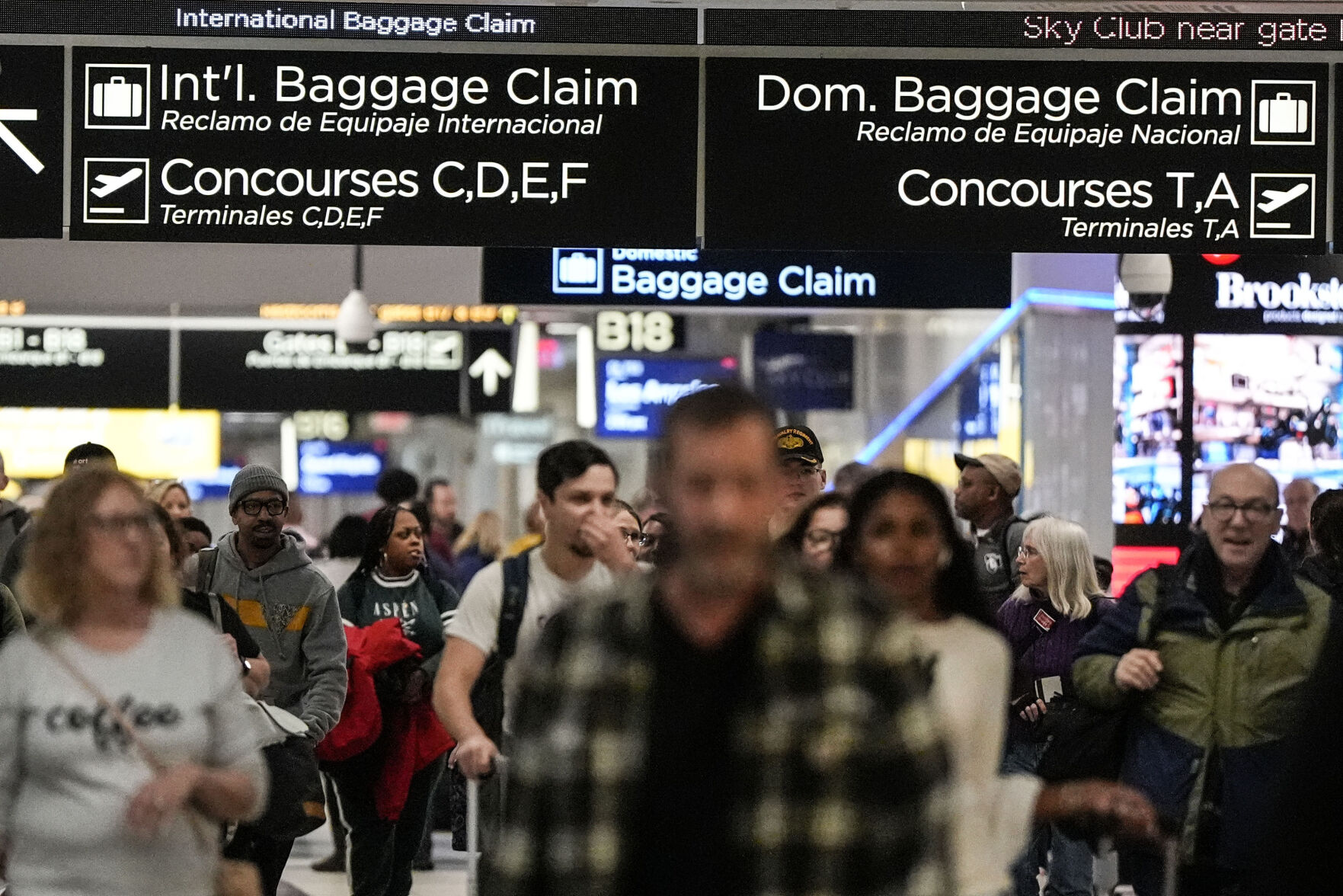 <p>Travelers move through the B terminal at Hartsfield-Jackson Atlanta International Airport, Saturday, Jan. 27, 2024, in Atlanta. On Tuesday, Feb. 27, 2024, the Conference Board reports on U.S. consumer confidence for February. (AP Photo/Mike Stewart)</p>   PHOTO CREDIT: Mike Stewart 