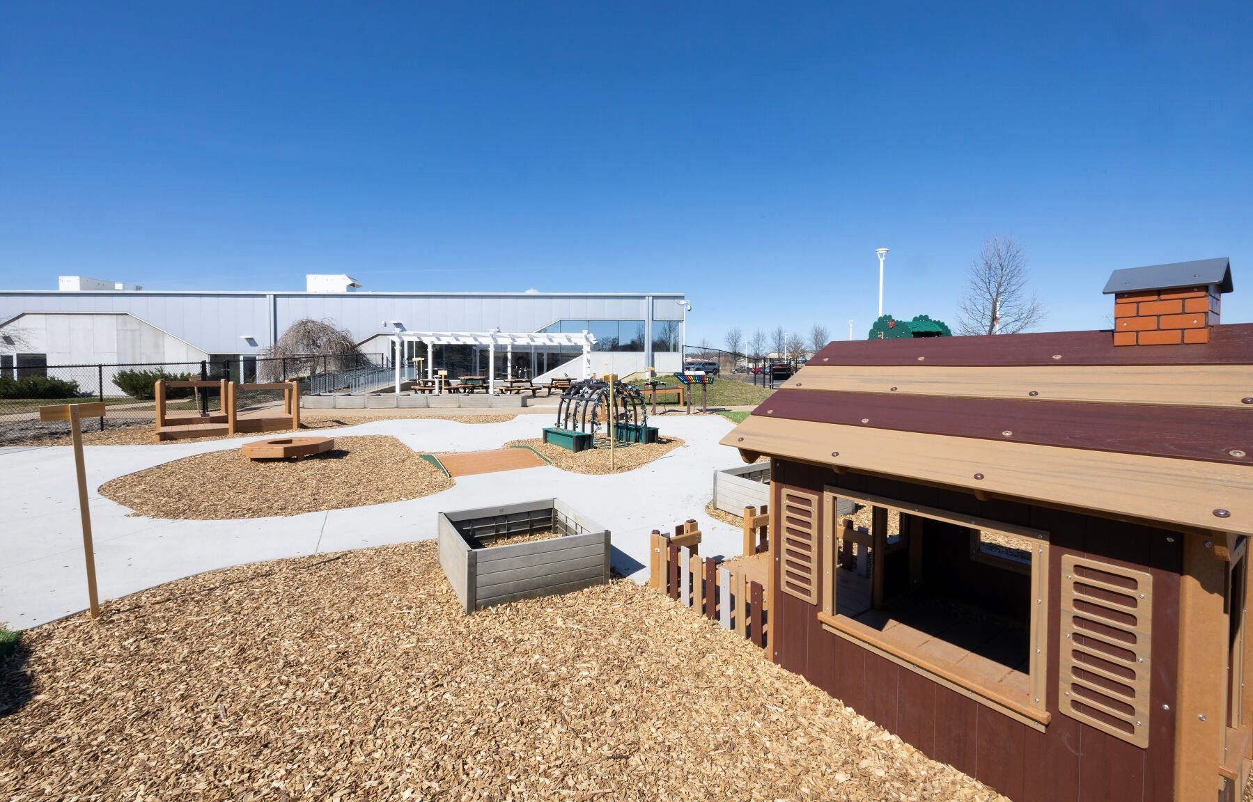 The playground and exterior at the new Dubuque Y Early Learning Center on Chavenelle Road in Dubuque on Wednesday, March 20, 2024.    PHOTO CREDIT: Stephen Gassman