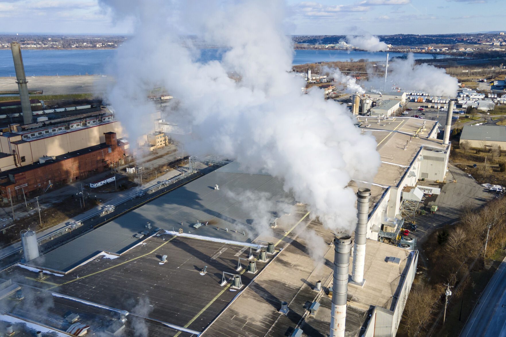 <p>The WestRock Paperboard Mill is in Solvay, N.Y., is shown on Jan. 16, 2024. On Thursday, March 28, 2024, the U.S. government issues the third and final estimate of economic growth in the October-December quarter. (AP Photo/Ted Shaffrey)</p>   PHOTO CREDIT: Ted Shaffrey 