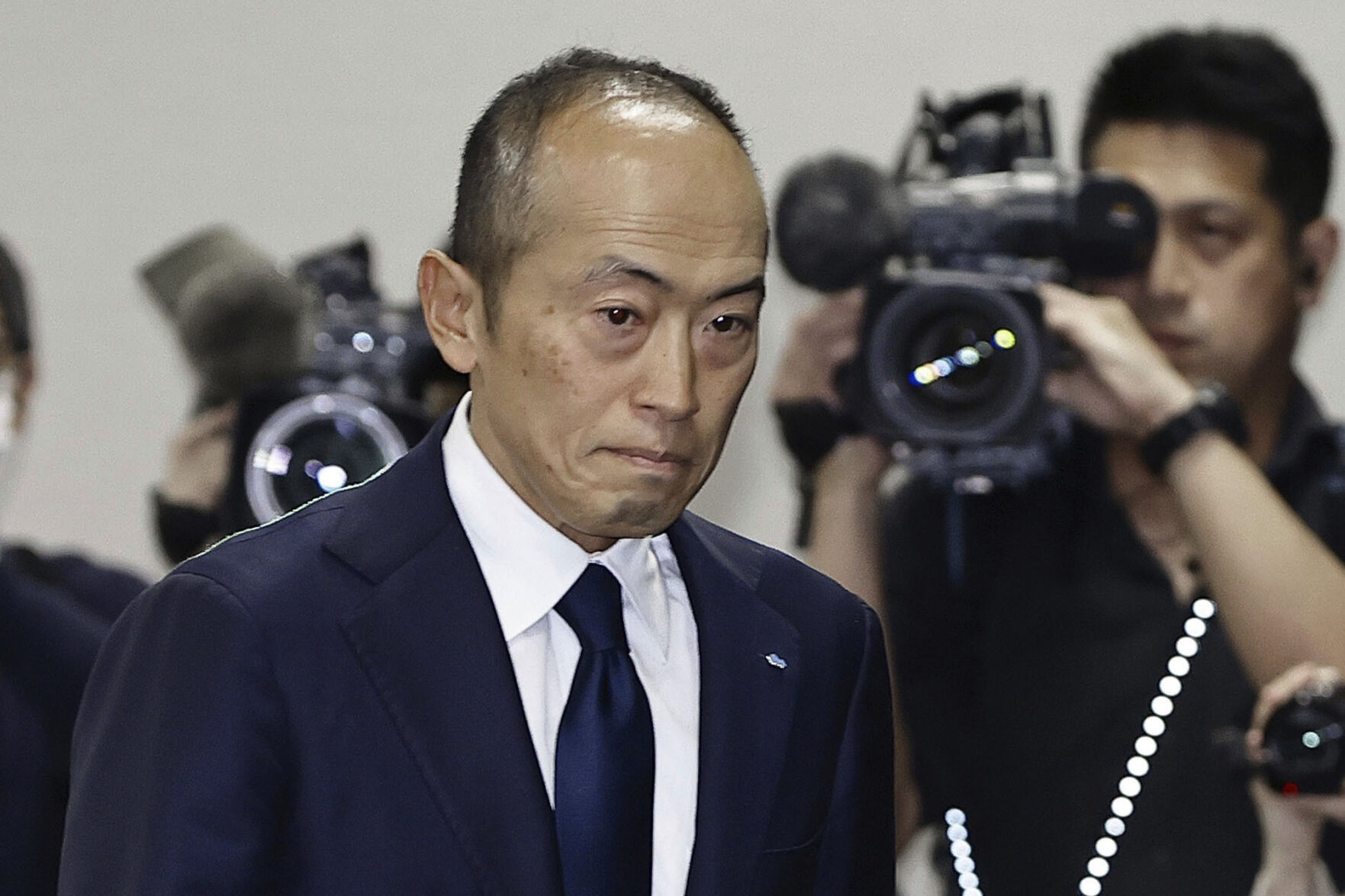 <p>Akihiro Kobayashi, president of Kobayashi Pharmaceutical Co., arrives at a news conference in Osaka, western Japan, Friday, March 29, 2024. In the week since a line of Japanese health supplements began being recalled, several people have died and more than 100 people were hospitalized as of Friday. The Osaka-based pharmaceutical company came under fire for not going public quickly with problems known internally as early as January. The first public announcement came March 22. (Yohei Fukuyama/Kyodo News via AP)</p>   PHOTO CREDIT: Yohei Fukuyama - foreign subscriber, ASSOCIATED PRESS