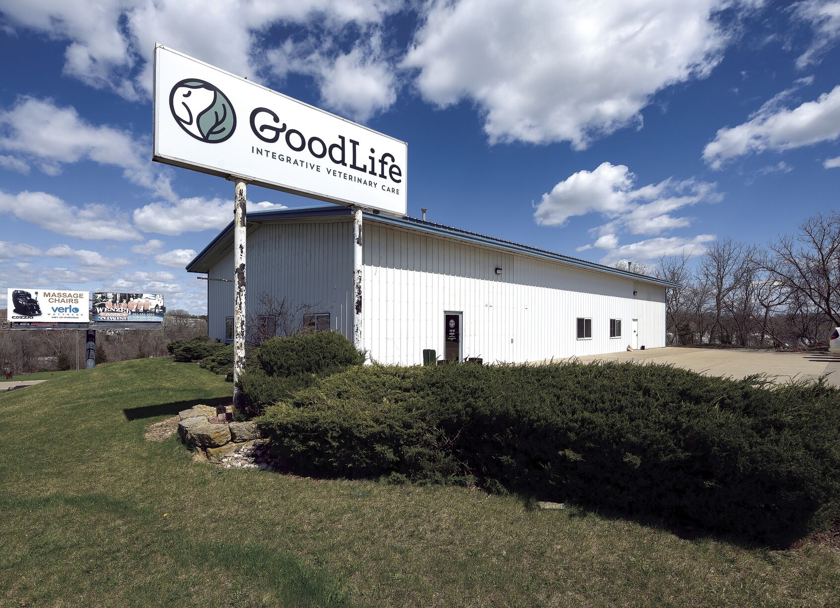 The exterior of GoodLife Integrative Veterinary Care in Dubuque on Friday, April 12, 2024.    PHOTO CREDIT: Stephen Gassman