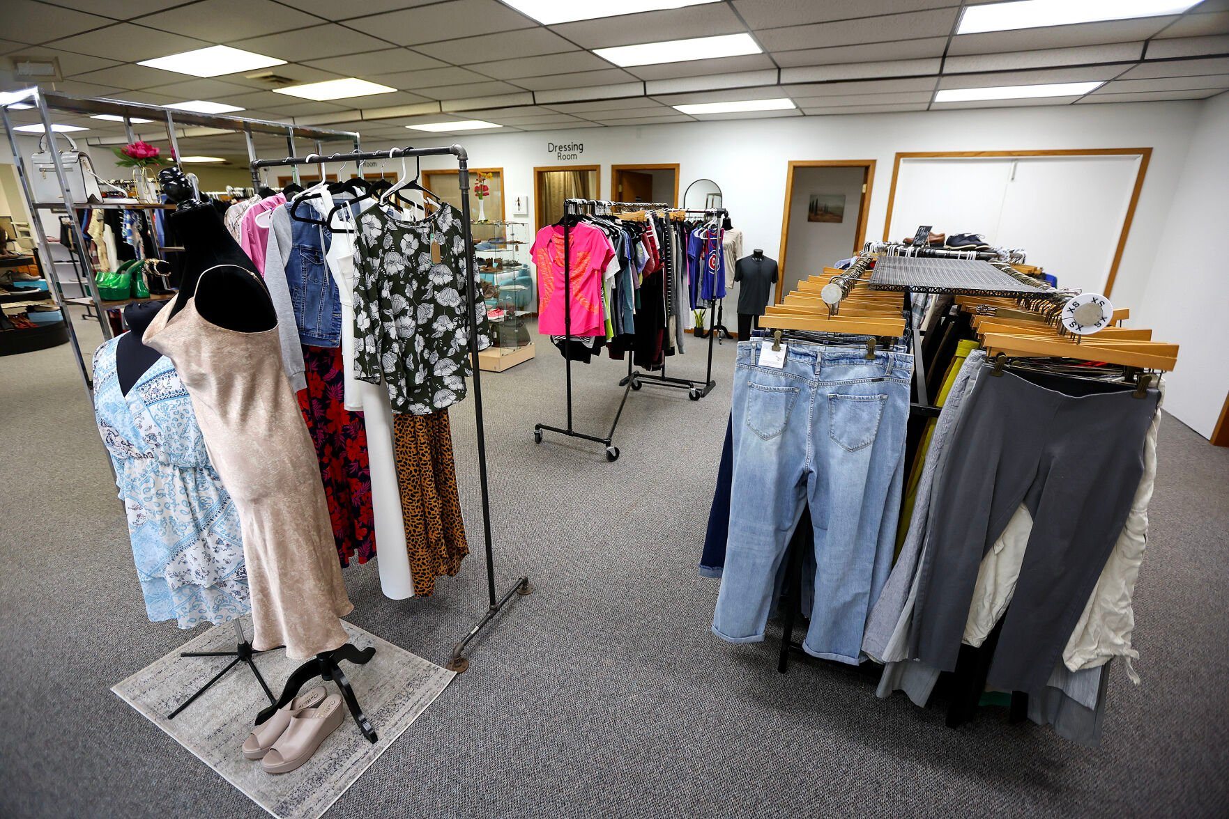 Primrose, a consignment boutique, located off of Cedar Cross Road in Dubuque.    PHOTO CREDIT: Dave Kettering