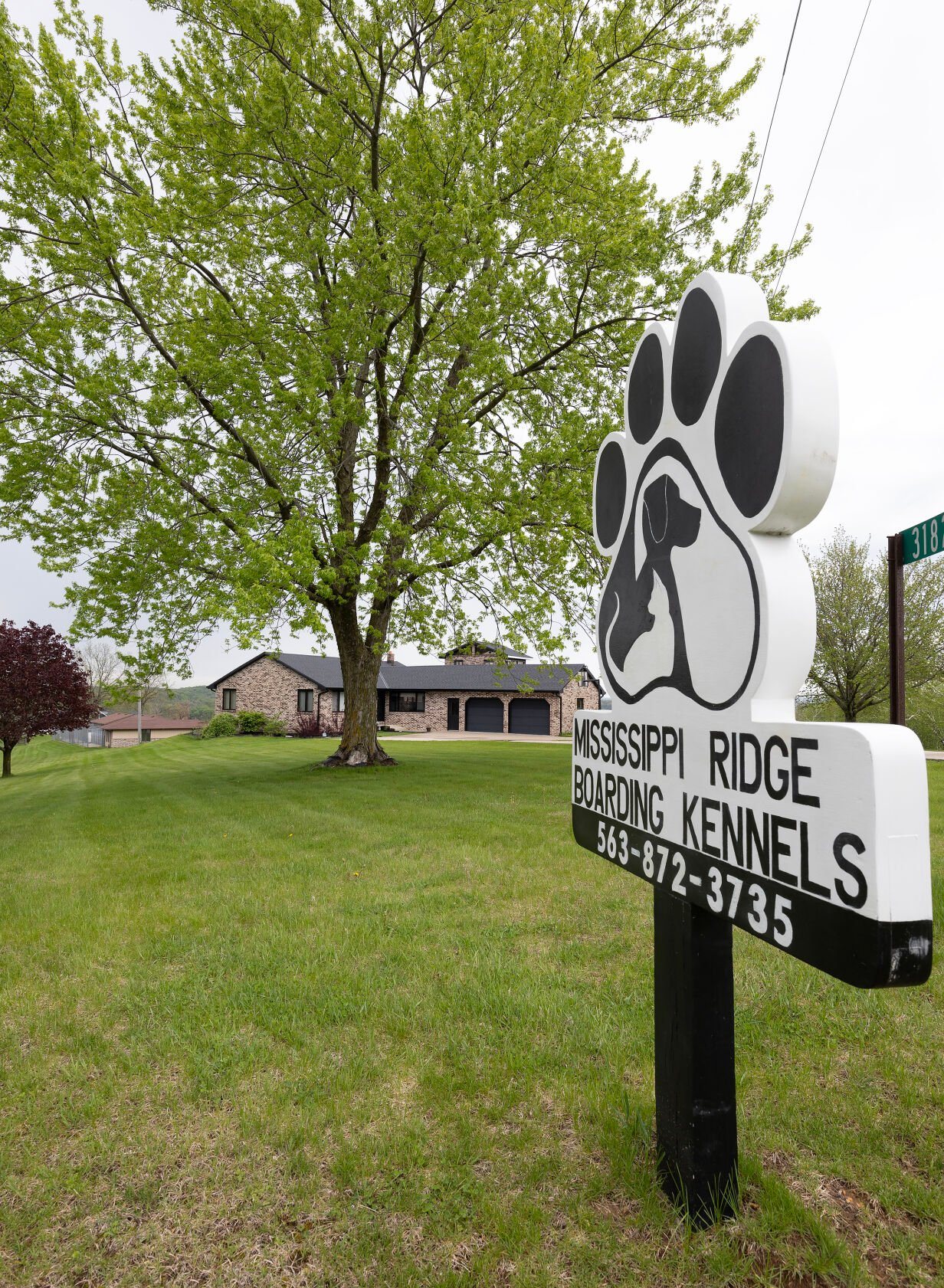 The sign in front of Mississippi Ridge Kennels near Bellevue, Iowa.    PHOTO CREDIT: Stephen Gassman