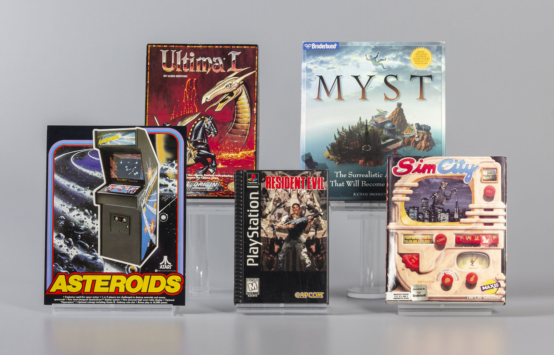 <p>This photo provided by The Strong National Museum of Play in Rochester, N.Y., shows the 2024 inductees into the World Video Game Hall of Fame, located at the museum. Asteroids, Myst, Resident Evil, SimCity and Ultima were inducted, Thursday, May 9, 2024, in recognition of their influence on pop culture and the video game industry. (Evyn Morgan/The Strong National Museum of Play via AP)</p>   PHOTO CREDIT: Evyn Morgan 