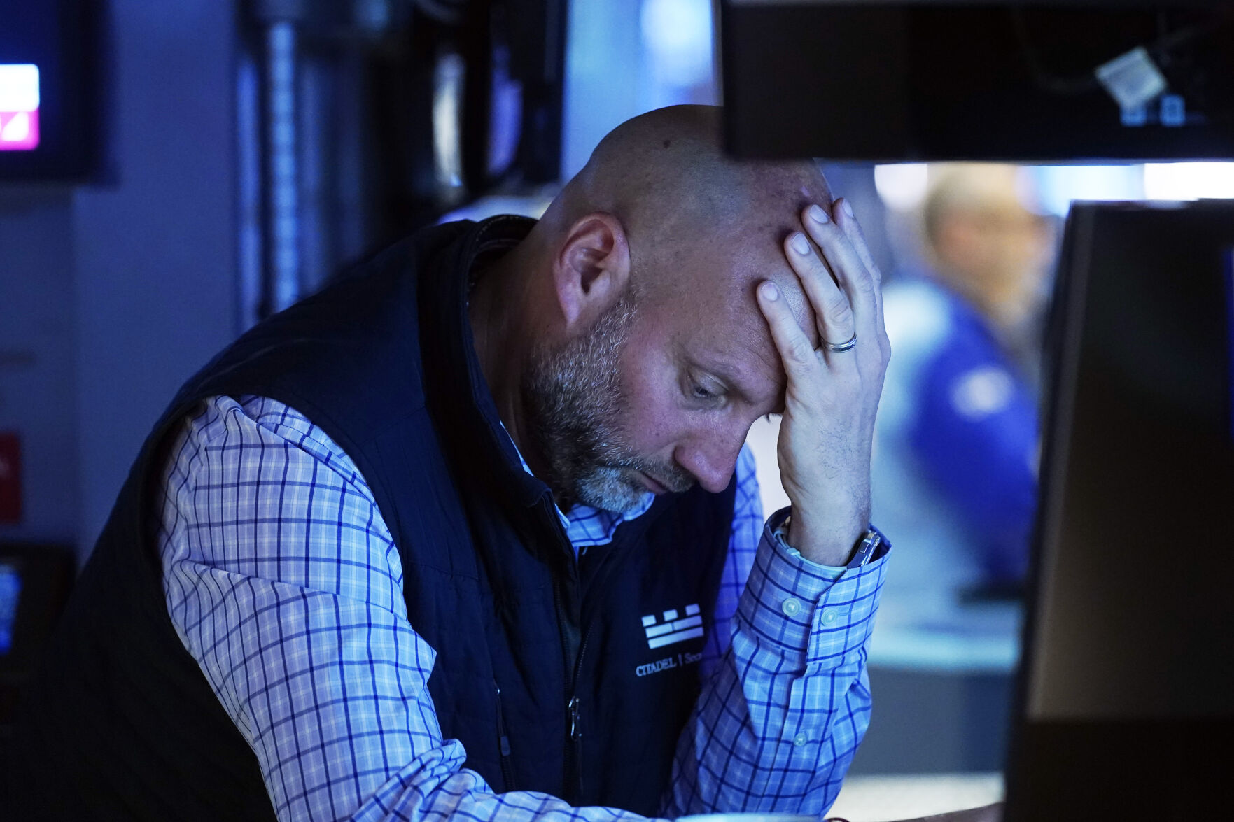 <p>Specialist Meric Greenbaum works at his post on the floor of the New York Stock Exchange, Thursday, May 30, 2024. Most U.S. stocks are rising following mixed profit reports from big companies and signals that the economy may be cooling. (AP Photo/Richard Drew)</p>   PHOTO CREDIT: Richard Drew - staff, ASSOCIATED PRESS